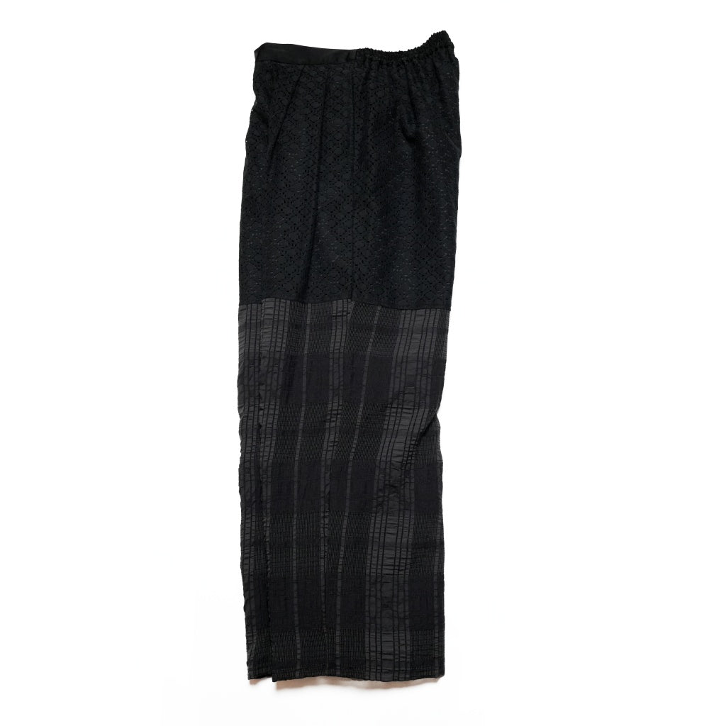 LACE CONBINATION PANTS – Black | WHYTO