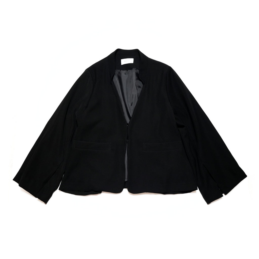SLIT SLEEVE JACKET – BLACK | WHYTO