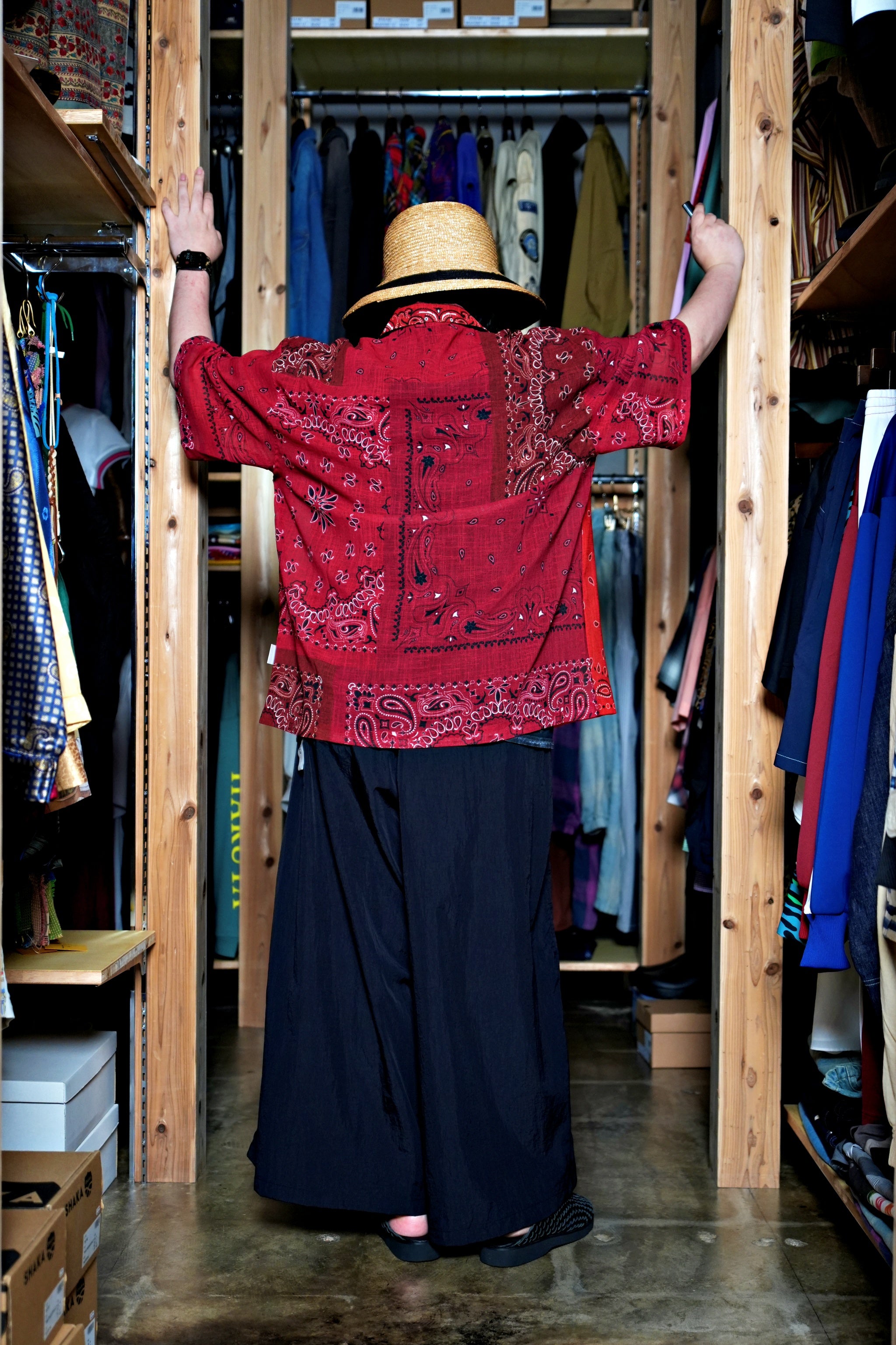 G62201_TR | BANDANA ALOHA SHIRTS-TR | COlor:Tomato Red【GORT_ゴート】【archive】