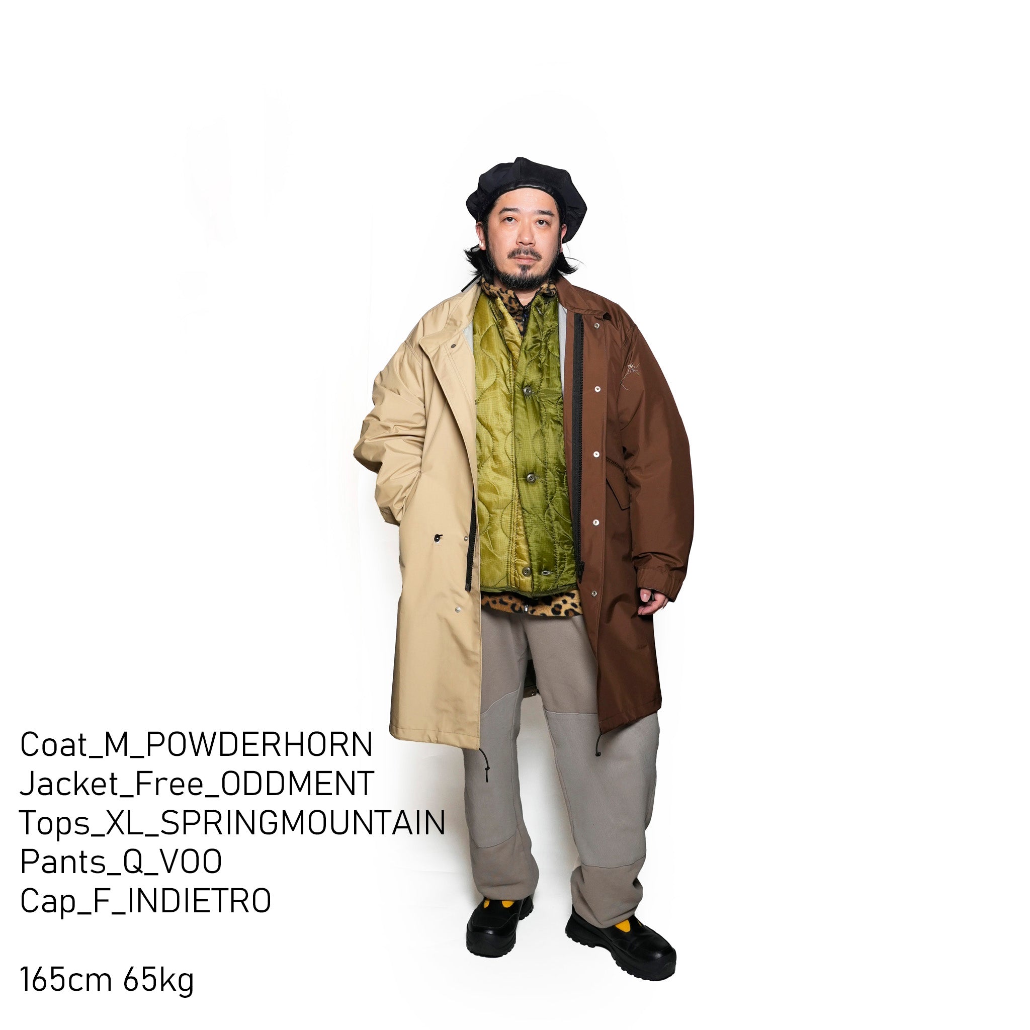 PH24FW-006_Brown/Beige | P.H. M. MOD’S COAT | Color:Brown/Beige【POWDERHORN MOUNTAINEERING_パウダーホーンマウンテニアリング】