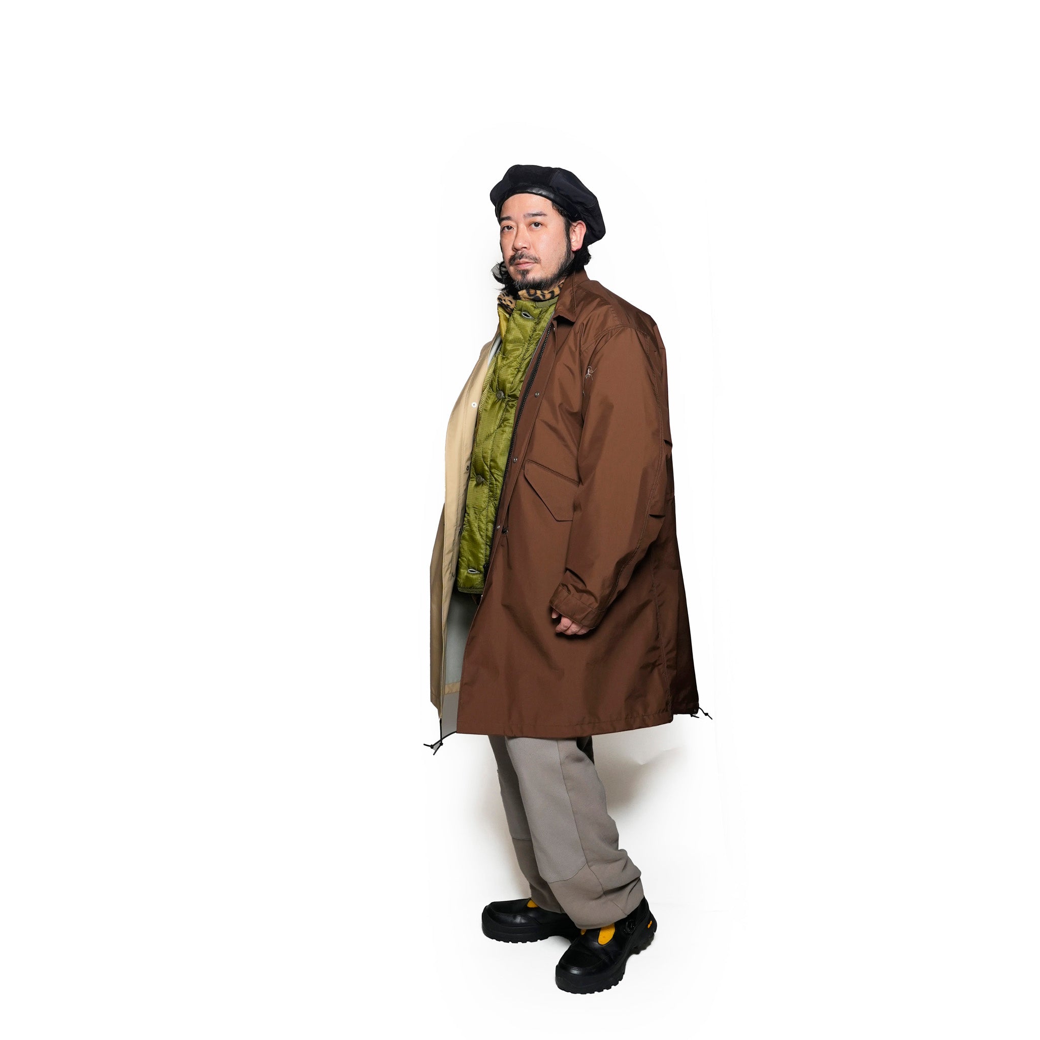 PH24FW-006_Brown/Beige | P.H. M. MOD’S COAT | Color:Brown/Beige【POWDERHORN MOUNTAINEERING_パウダーホーンマウンテニアリング】