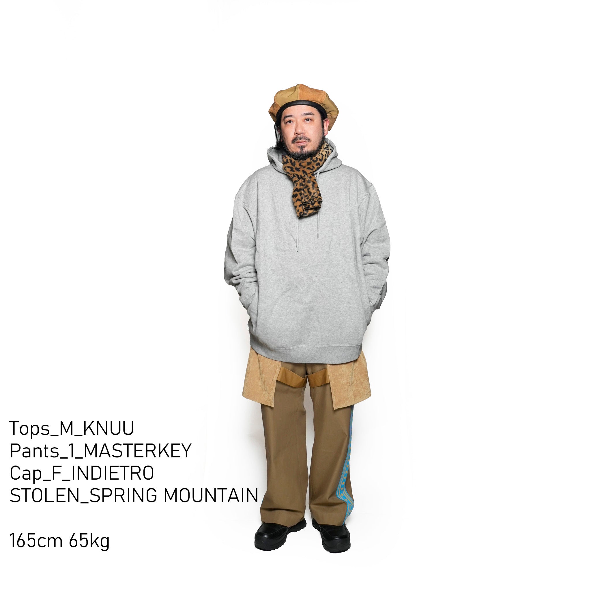 KN-HS-SP-01_HG | Heavy Hooded Sweatshirt - Seam Pocket | Color:HEATHER GRAY【Knuu(縫う)_ヌウ】