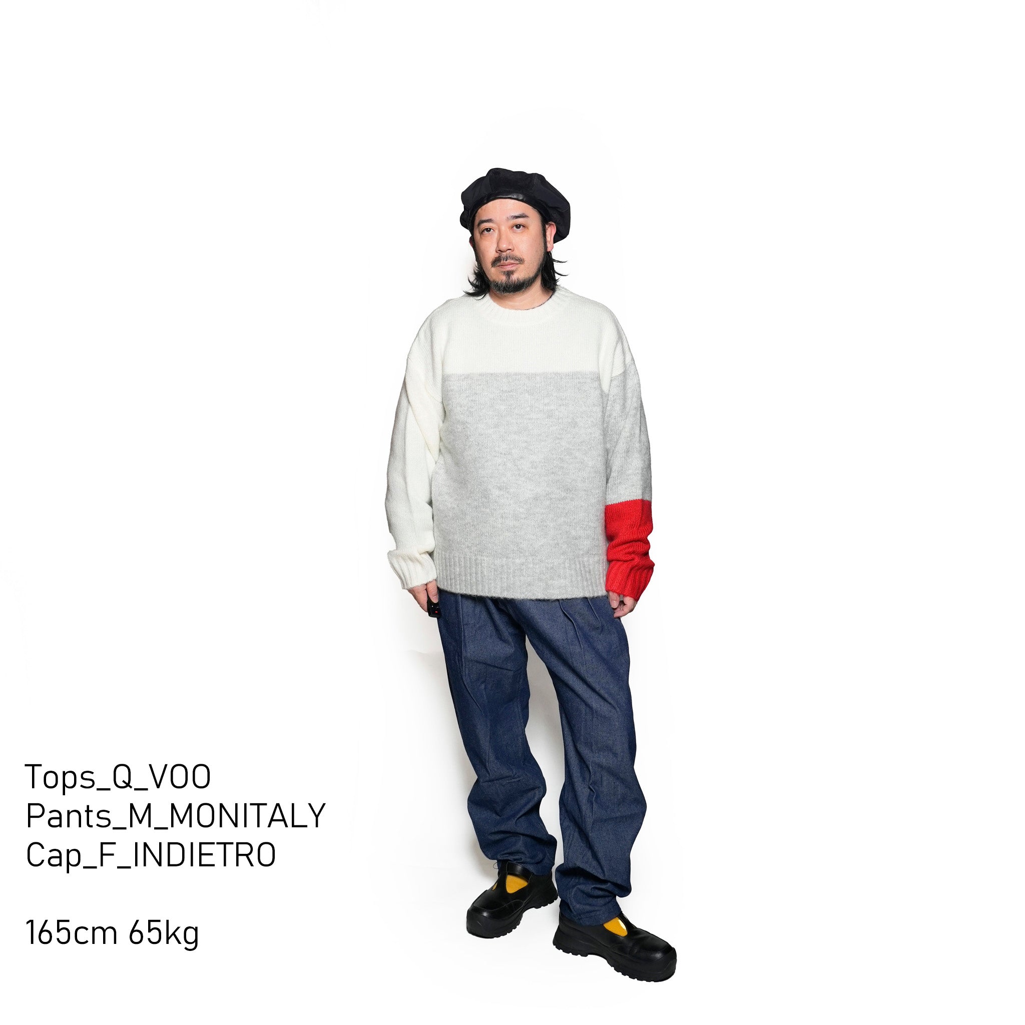 VOO-1208_ASH | VOOHAIR JUMPER | Color:Ash【VOO_ヴォー】