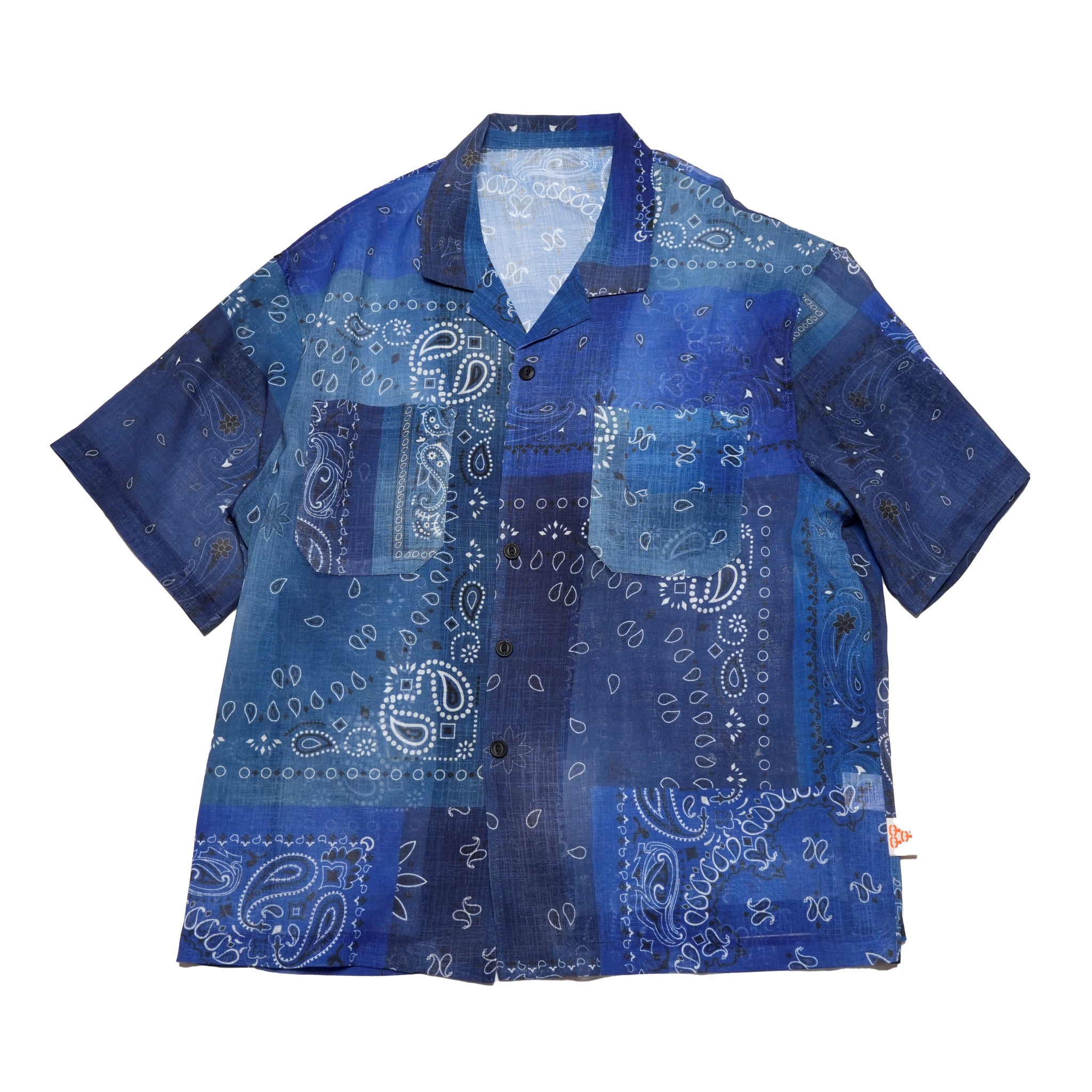 G62201_RB | BANDANA ALOHA SHIRTS-RB | COlor:Royal Blue【GORT_ゴート】【archive】