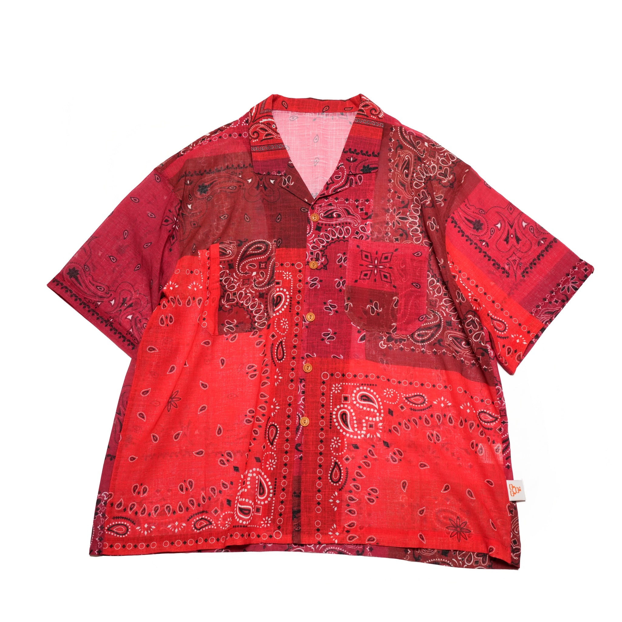 G62201_TR | BANDANA ALOHA SHIRTS-TR | COlor:Tomato Red【GORT_ゴート】【archive】