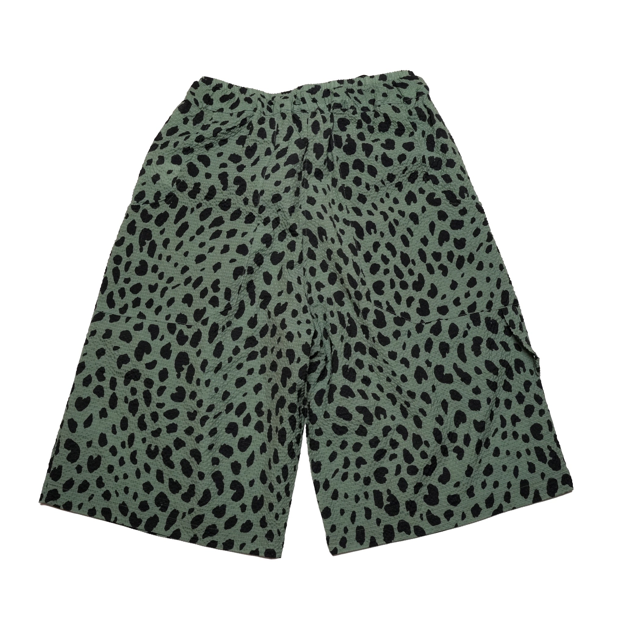 G62302_GN | LEOPARD LONG WIDE SUMMER SHORTS-GN | COlor:Green【GORT_ゴート】【archive】