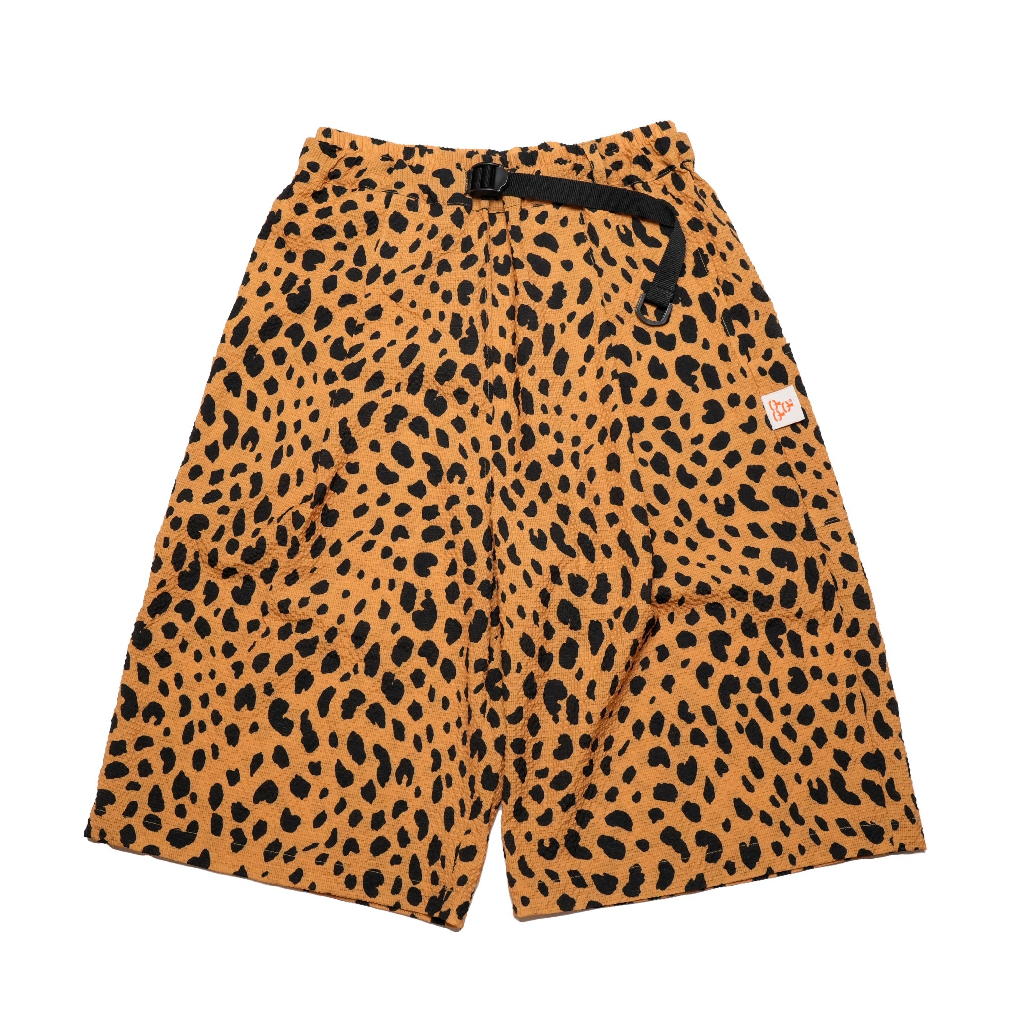G62302_MU | LEOPARD LONG WIDE SUMMER SHORTS-MU | COlor:Mustard【GORT_ゴート】【archive】