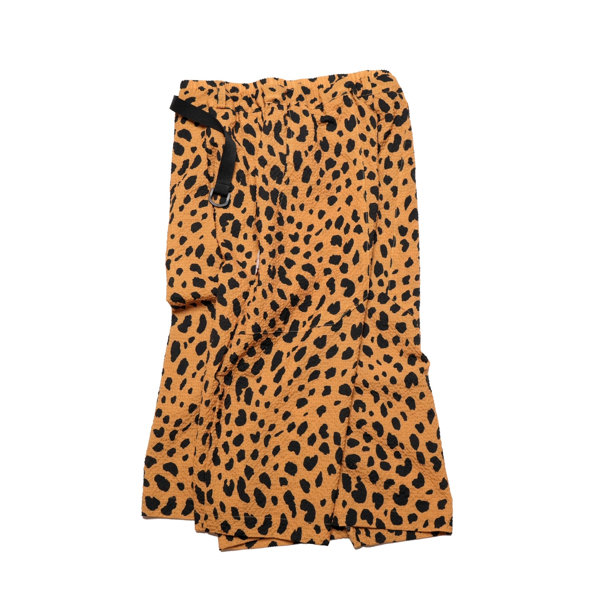 G62302_MU | LEOPARD LONG WIDE SUMMER SHORTS-MU | COlor:Mustard【GORT_ゴート】【archive】
