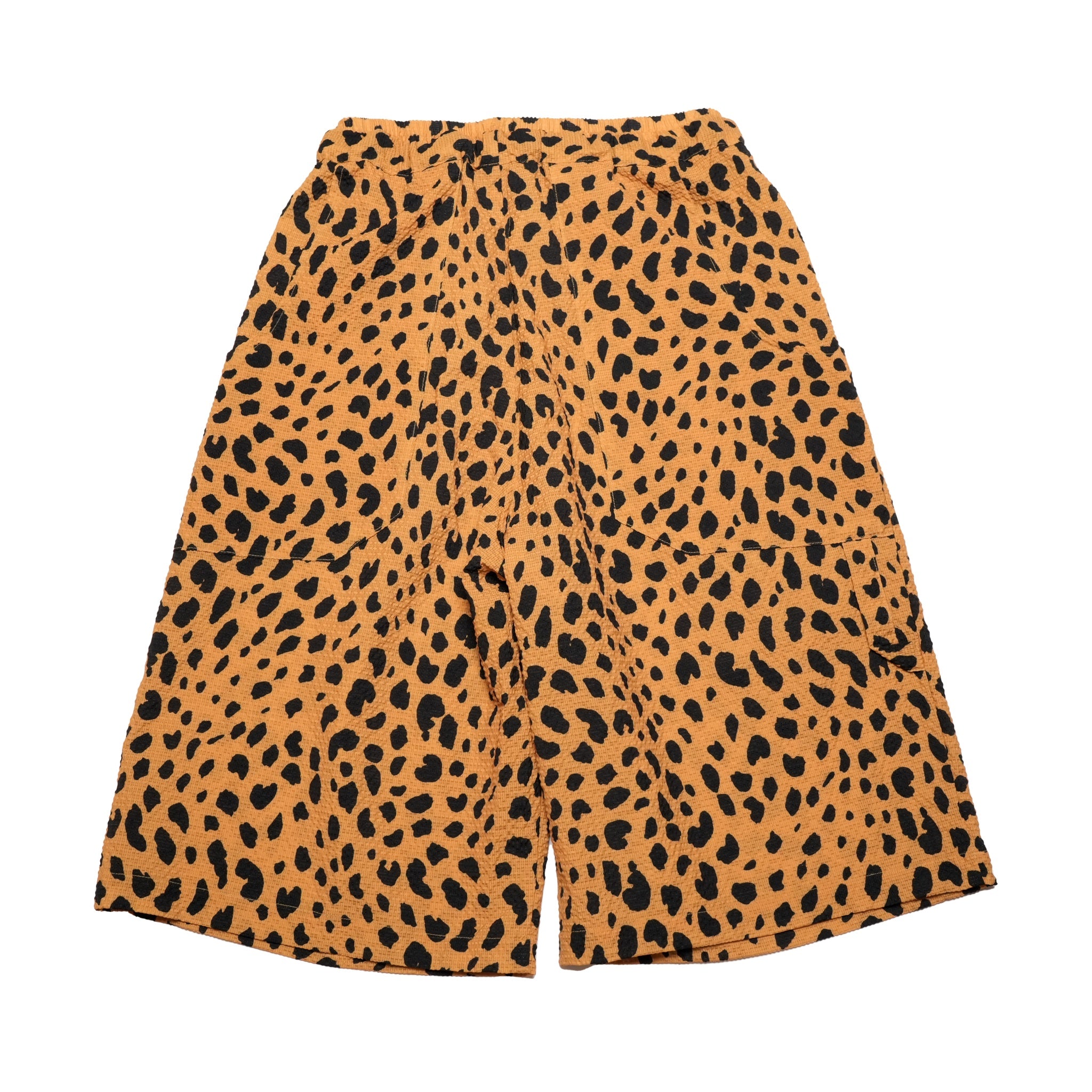 G62302_MU | LEOPARD LONG WIDE SUMMER SHORTS-MU | COlor:Mustard【GORT_ゴート】【archive】