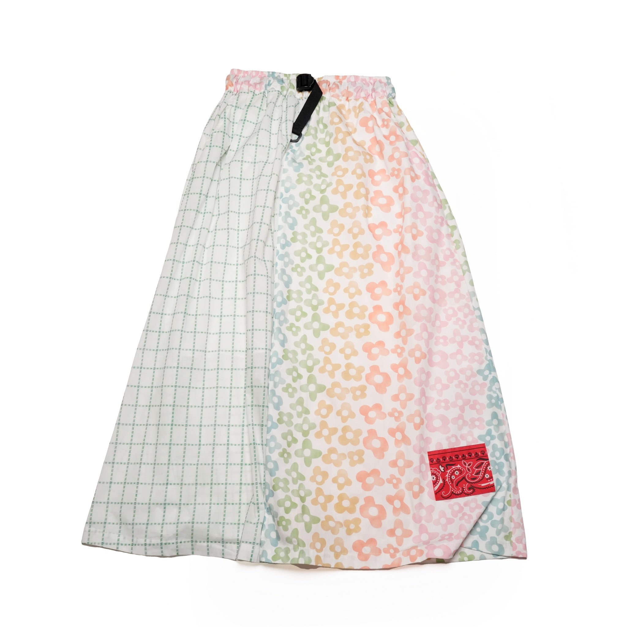 G42301_PT  | PATCHWORK BUCKLE SKIRT-PT | Color:Pastel【GORT_ゴート】【archive】