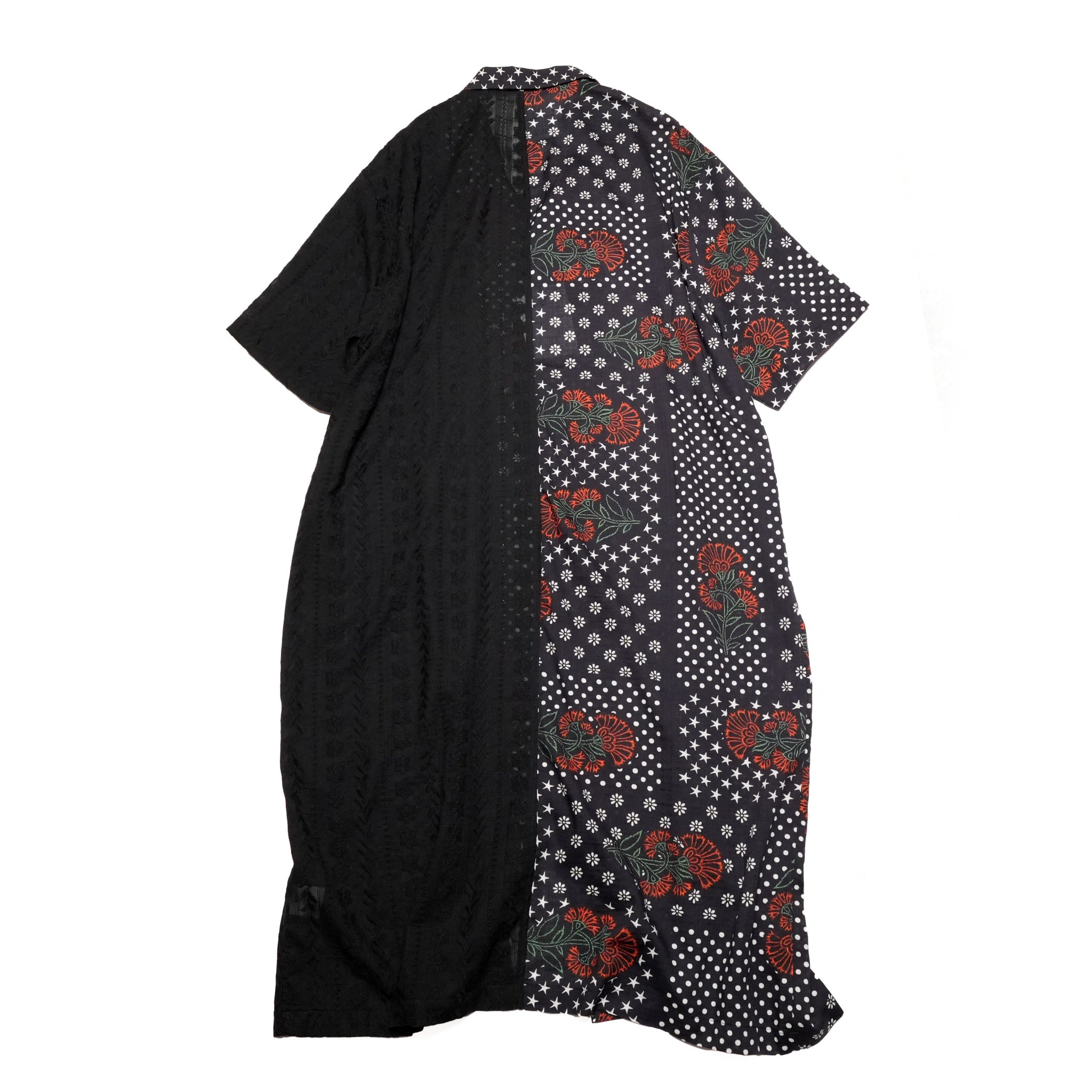 G62203_BK | VINTAGE PATCHWORK LONG SHIRT-BK | COlor:Black【GORT_ゴート】【archive】