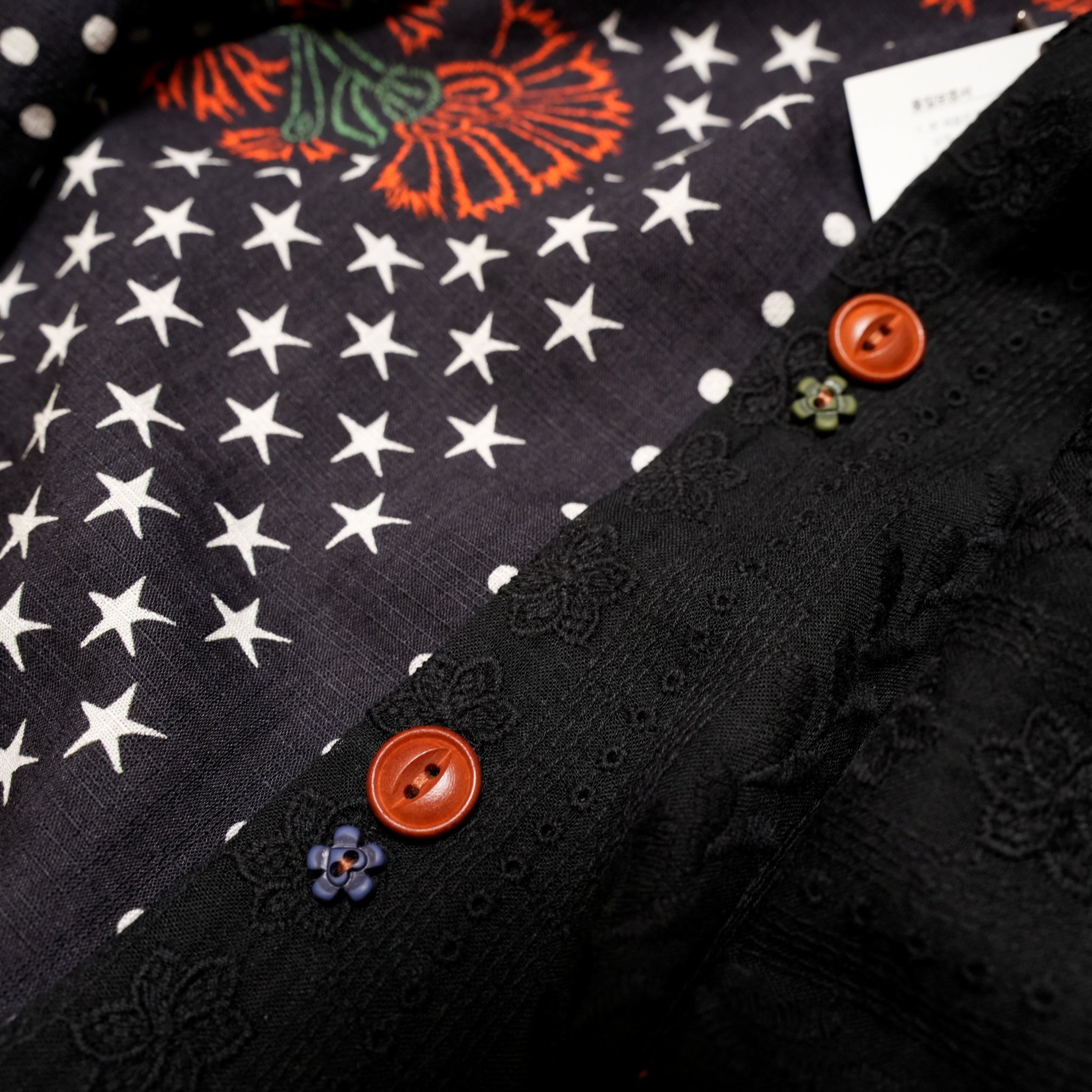 G62203_BK | VINTAGE PATCHWORK LONG SHIRT-BK | COlor:Black【GORT_ゴート】【archive】