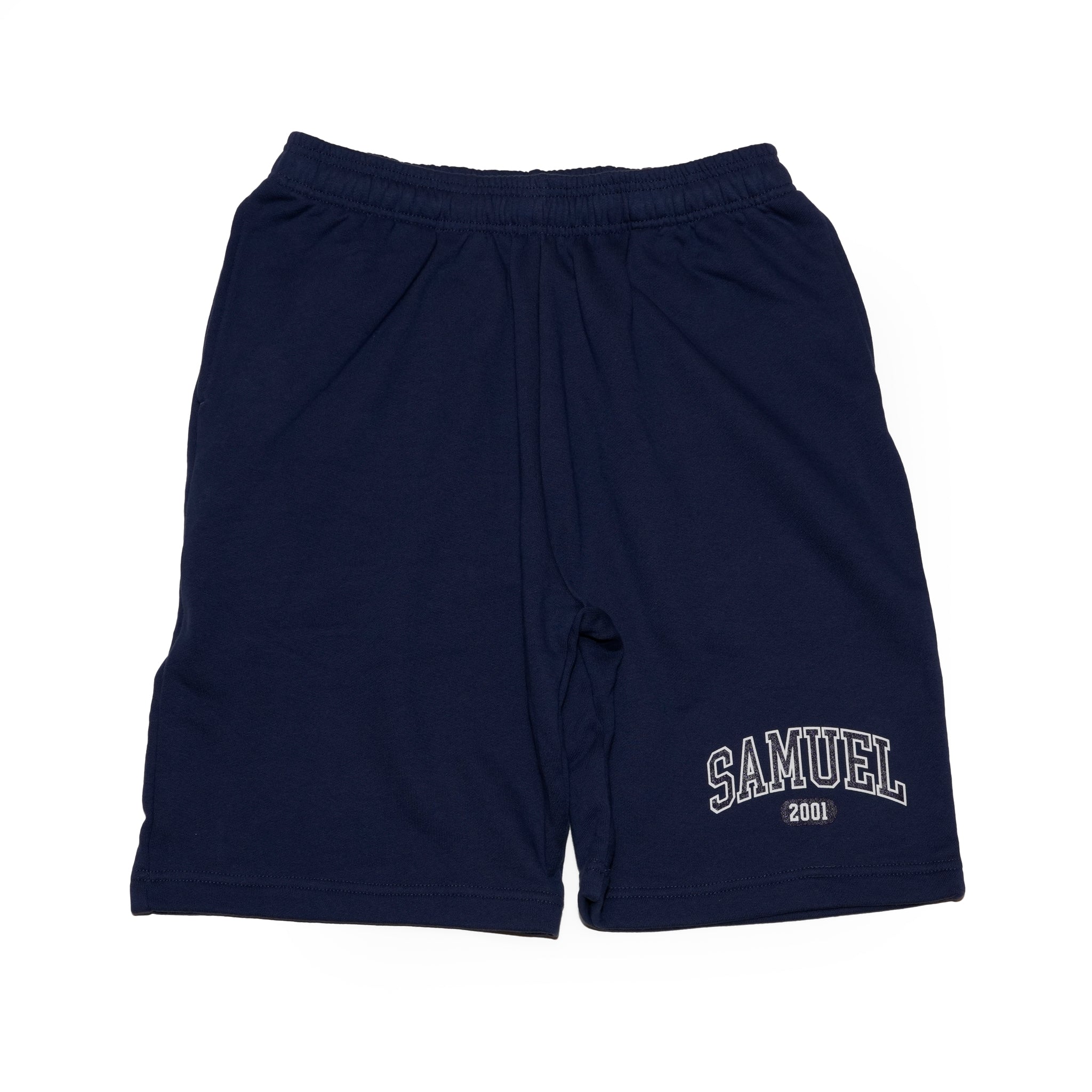 S-25SS-PT-001 |SAMUEL COLLEGE SWEAT SHORTS | Color:Black/Gray/Indigo【SAMUEL_サミュエル】