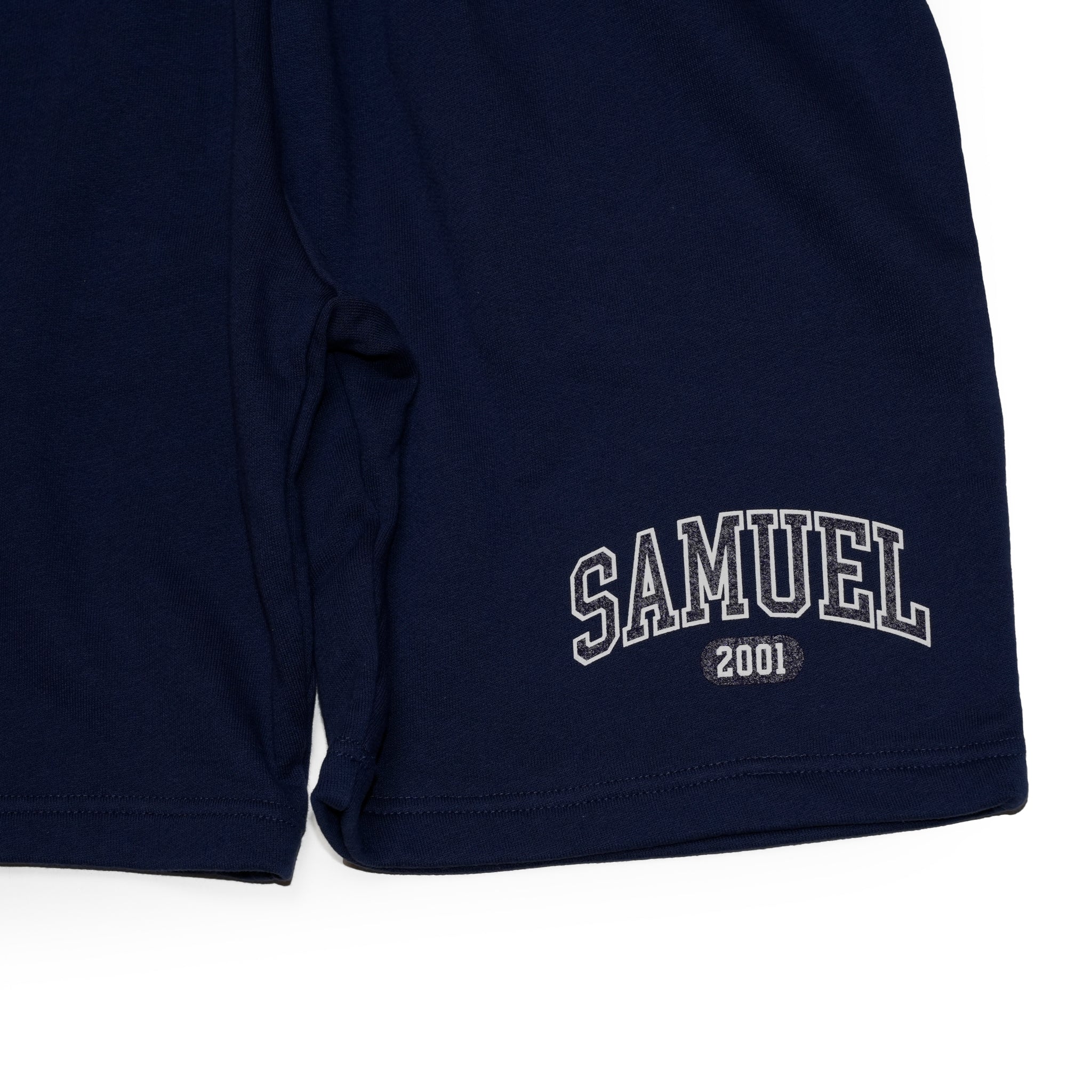 S-25SS-PT-001 |SAMUEL COLLEGE SWEAT SHORTS | Color:Black/Gray/Indigo【SAMUEL_サミュエル】