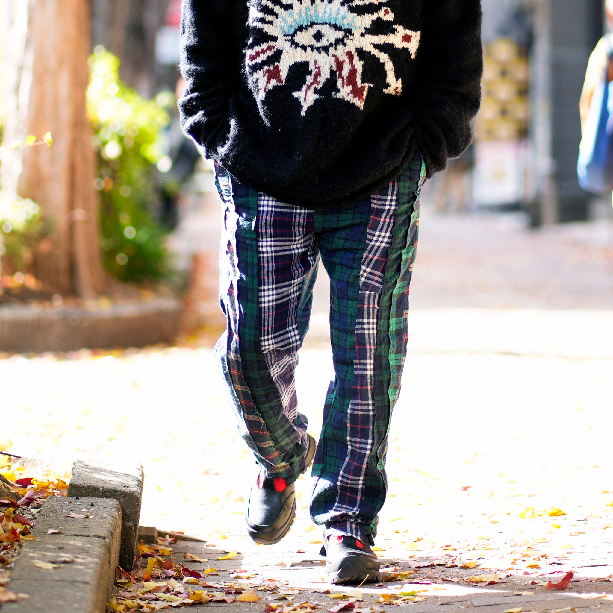MR-2407652_G | Patchwork Nell Easy Pants | Color:G | Size:2【Mr. Remake Man】【REMAKE MODEM DESIGN_モデムデザイン】