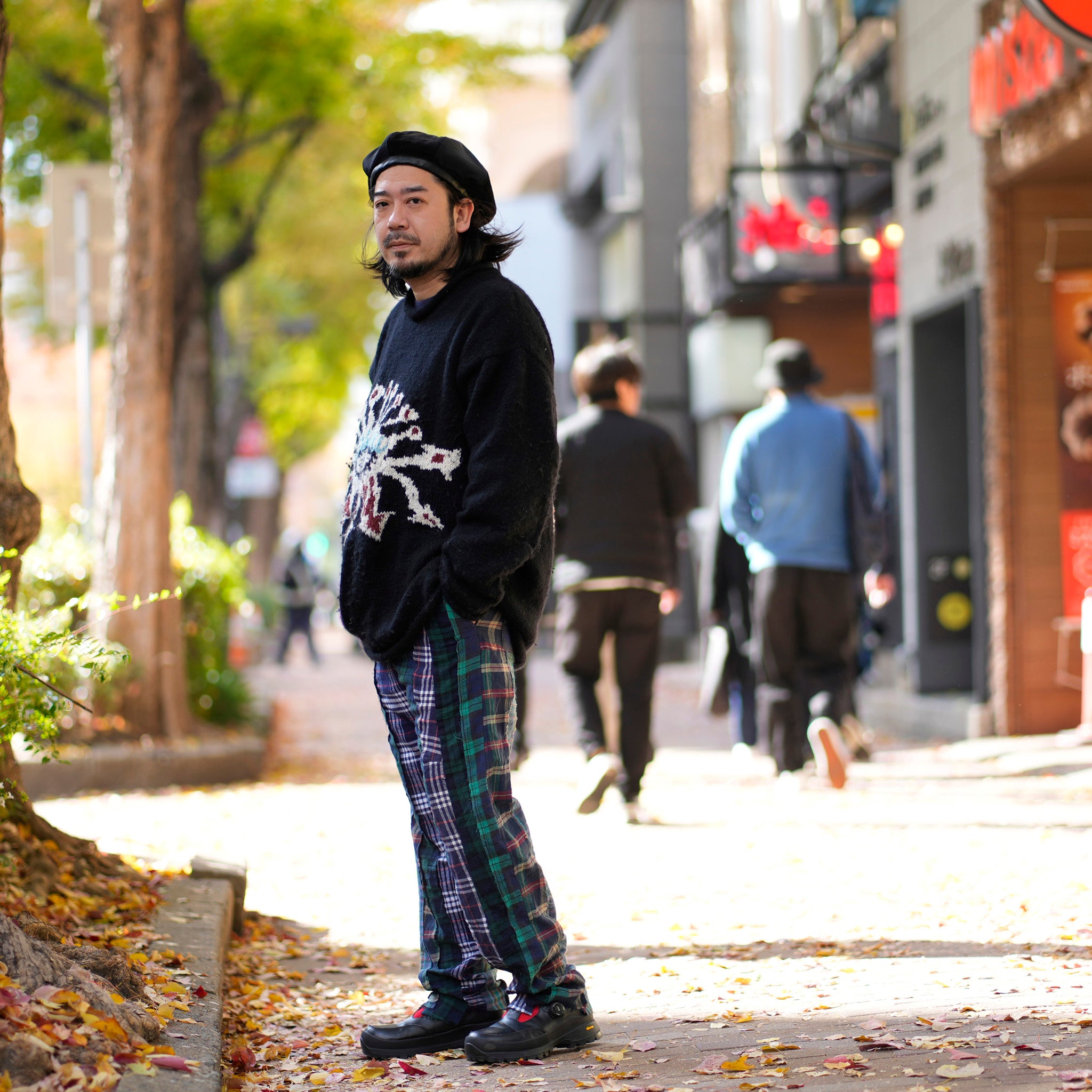 MR-2407652_G | Patchwork Nell Easy Pants | Color:G | Size:2【Mr. Remake Man】【REMAKE MODEM DESIGN_モデムデザイン】