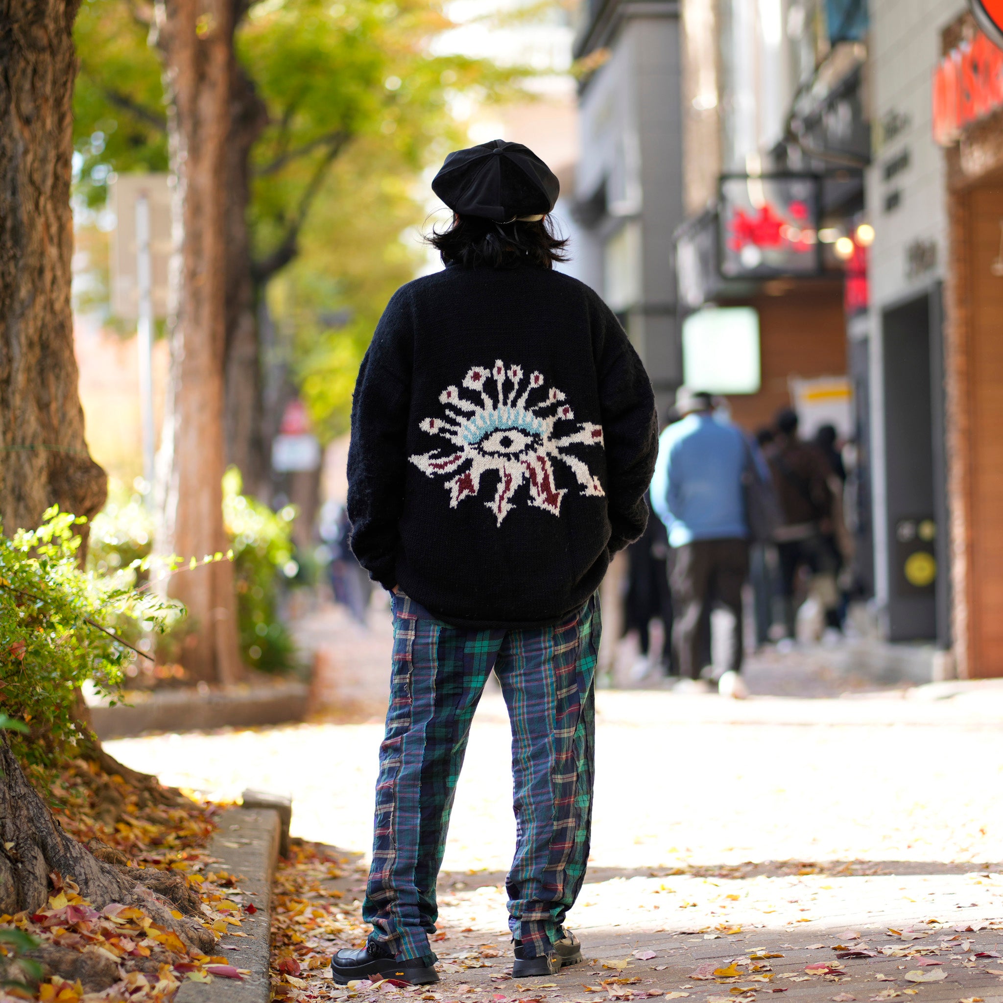 MR-2407652_G | Patchwork Nell Easy Pants | Color:G | Size:2【Mr. Remake Man】【REMAKE MODEM DESIGN_モデムデザイン】