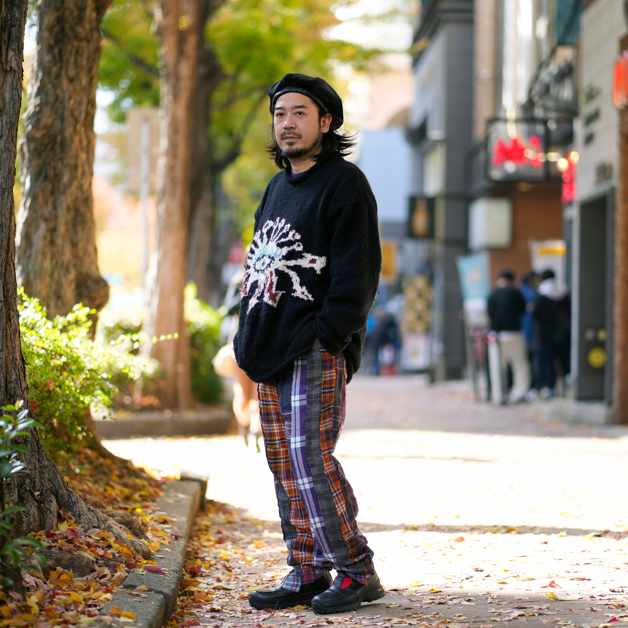 MR-2407652_F | Patchwork Nell Easy Pants | Color:F | Size:3【Mr. Remake Man】【REMAKE MODEM DESIGN_モデムデザイン】
