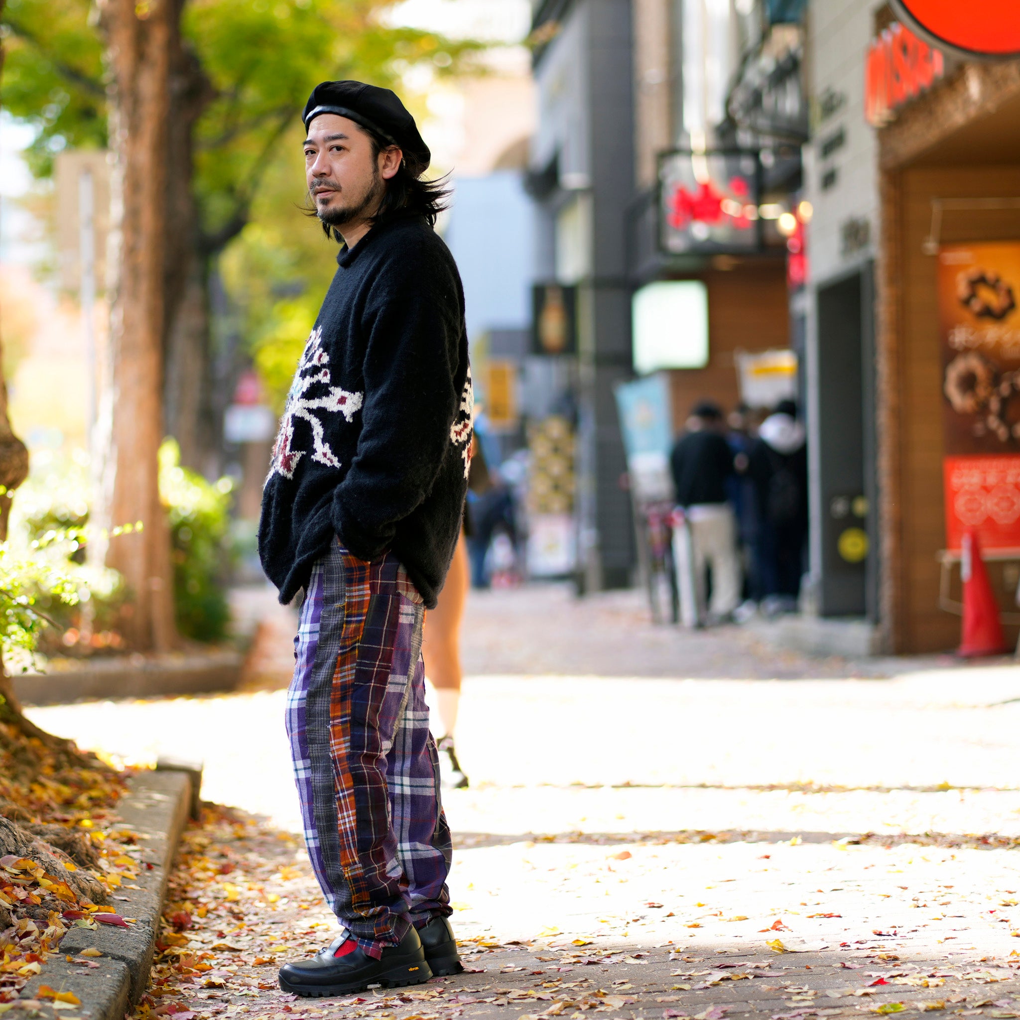 MR-2407652_F | Patchwork Nell Easy Pants | Color:F | Size:3【Mr. Remake Man】【REMAKE MODEM DESIGN_モデムデザイン】