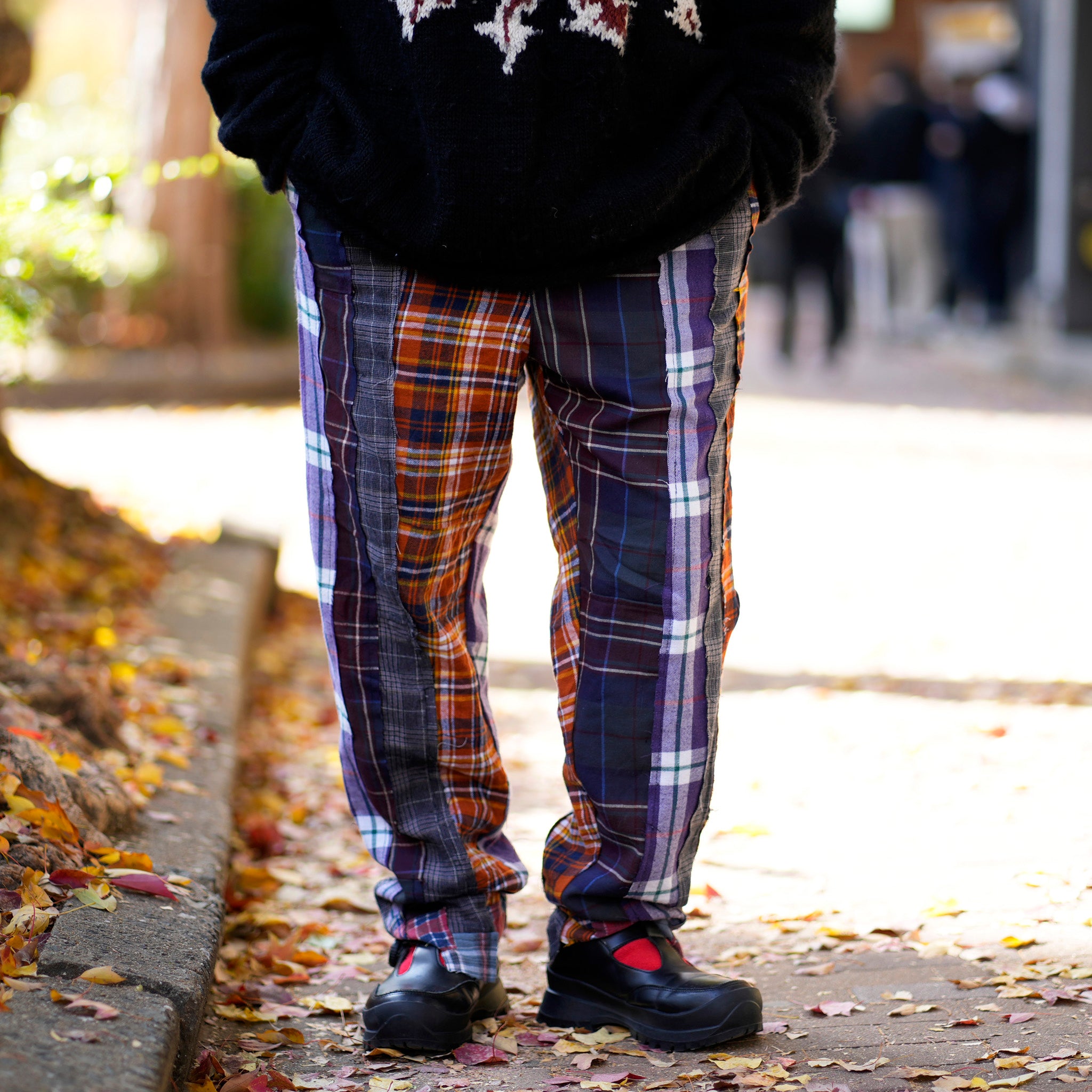 MR-2407652_F | Patchwork Nell Easy Pants | Color:F | Size:3【Mr. Remake Man】【REMAKE MODEM DESIGN_モデムデザイン】