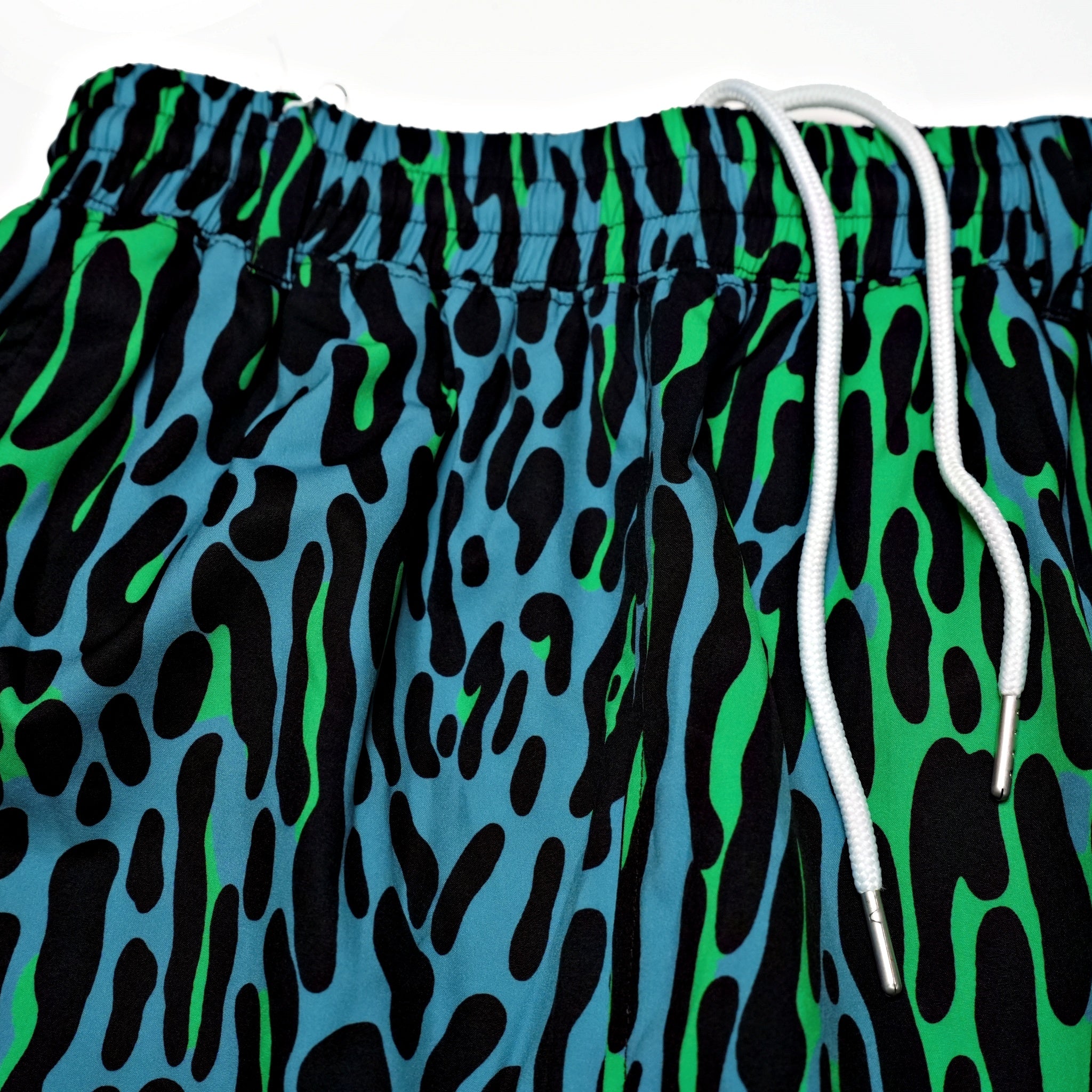 efdbdg-02_Blue Green | Leopard Wide Short Pants | Color:Blue Green【EFFECTEN_エフェクテン】【archive】
