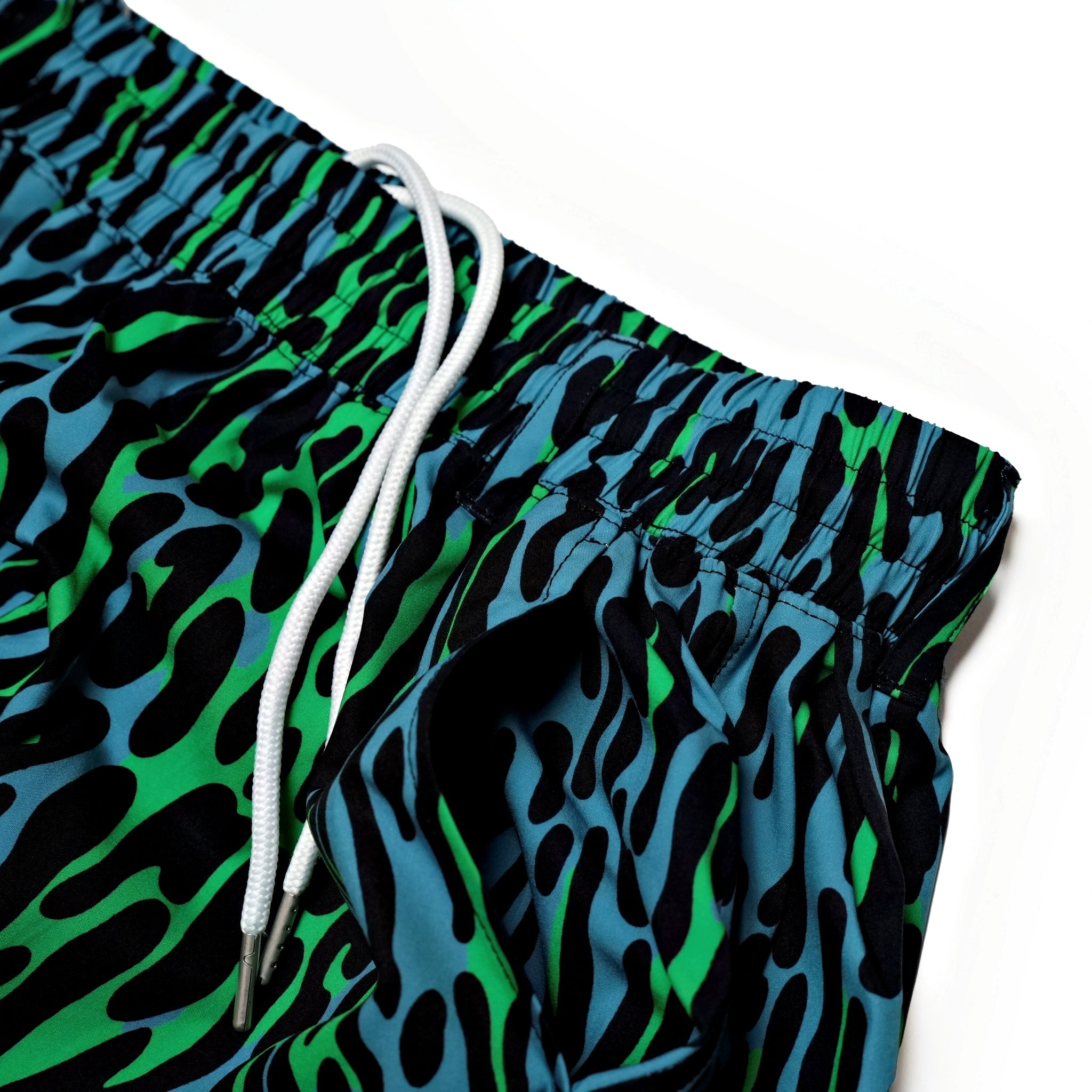 efdbdg-02_Blue Green | Leopard Wide Short Pants | Color:Blue Green【EFFECTEN_エフェクテン】【archive】