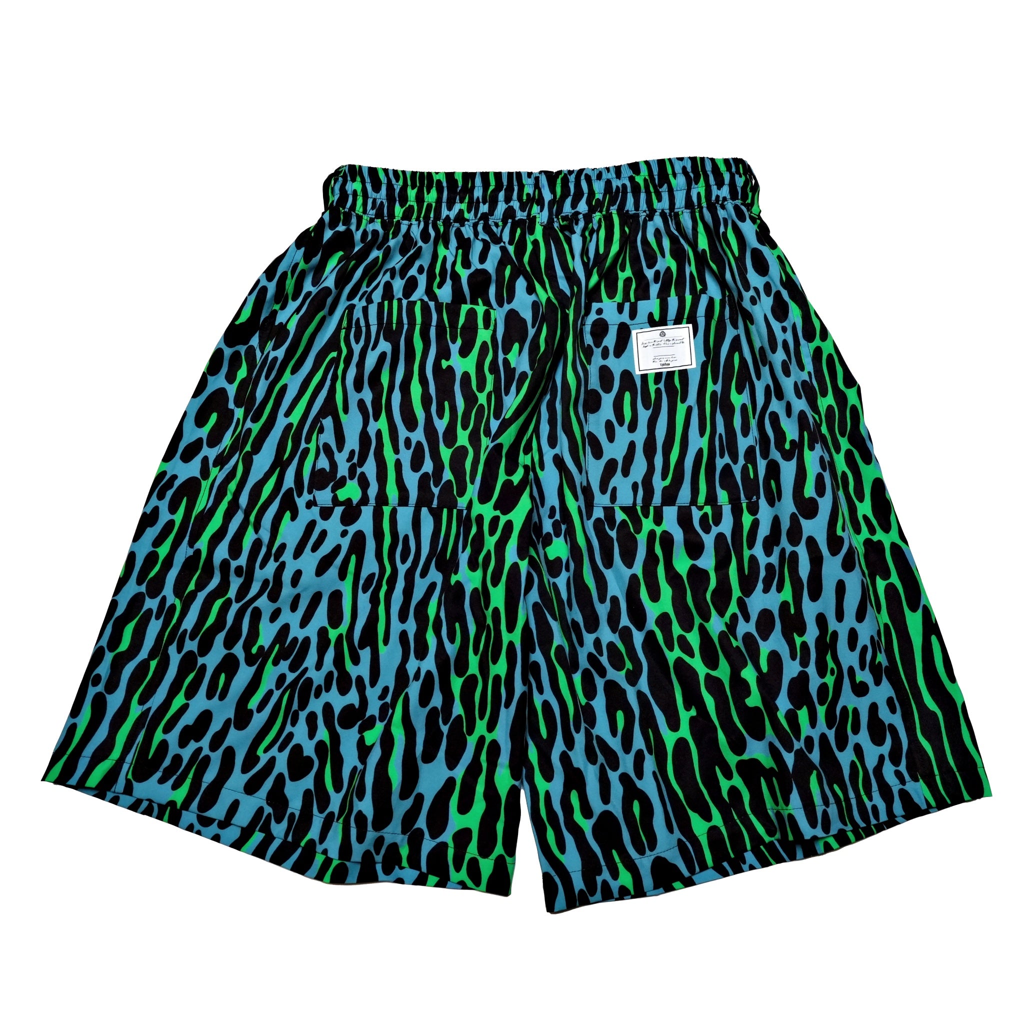 efdbdg-02_Blue Green | Leopard Wide Short Pants | Color:Blue Green【EFFECTEN_エフェクテン】【archive】