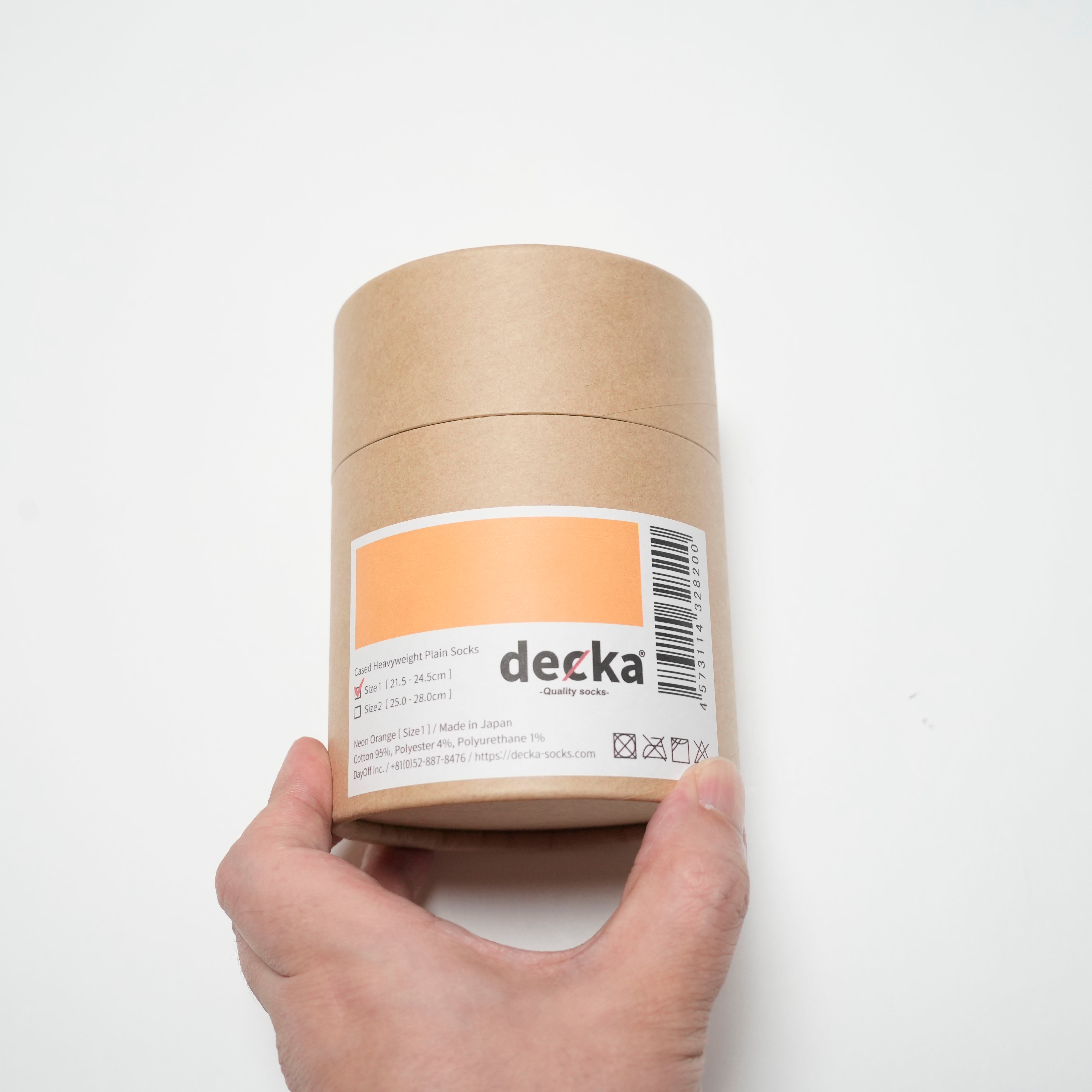 Cased Heavyweight Plain Socks-4th Collection- – Neon Orange | DECKA QUALITY SOCKS