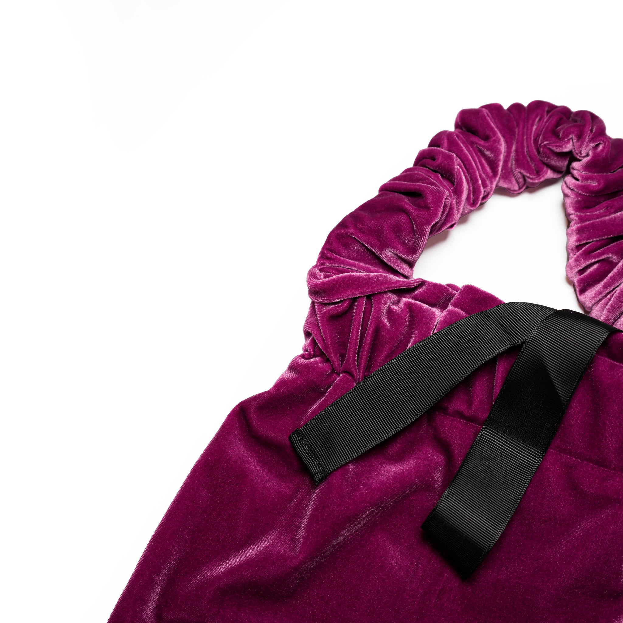 WHT24FAC4005_PINK | velour gather mini bag | Color:Pink【WHYTO_ホワイト】【ネコポス選択可能】