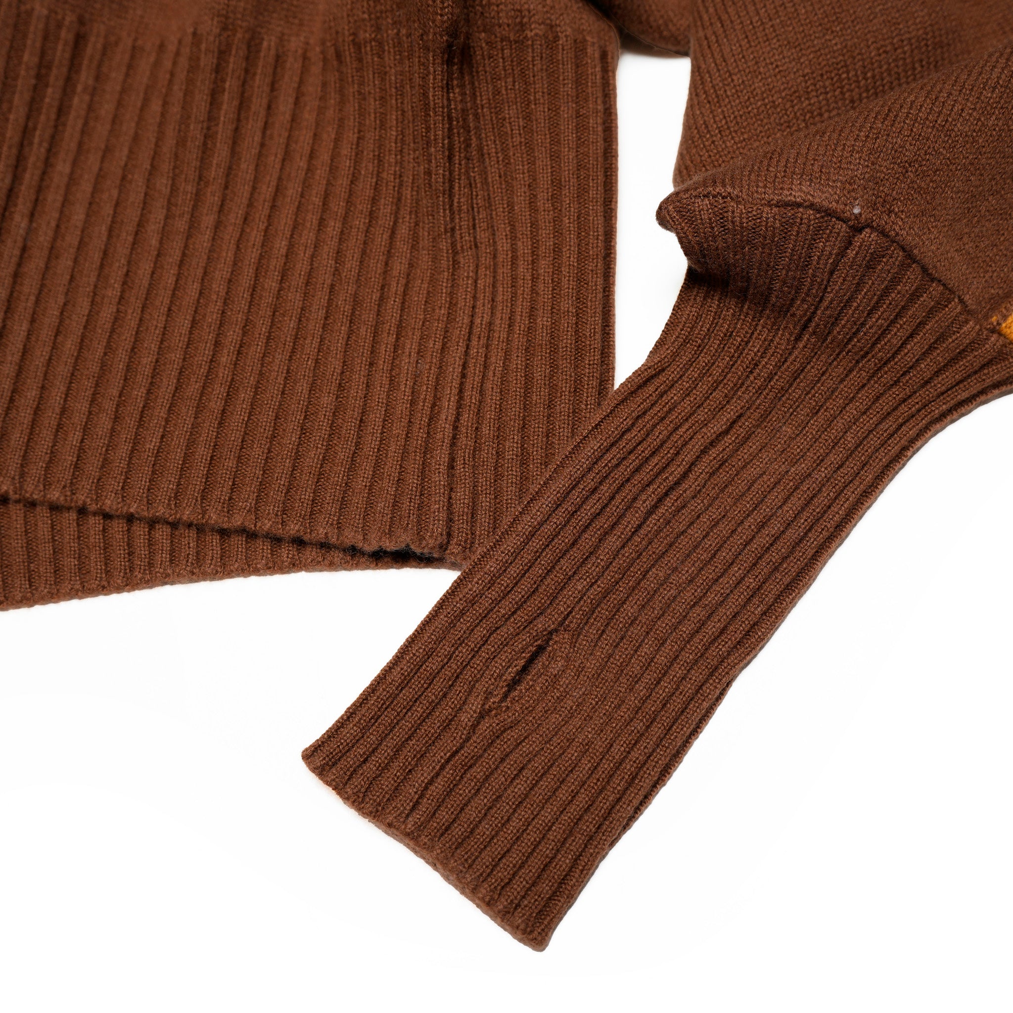 WHT24FKN4028_BROWN | sleeve line knit | Color:Brown【WHYTO_ホワイト】