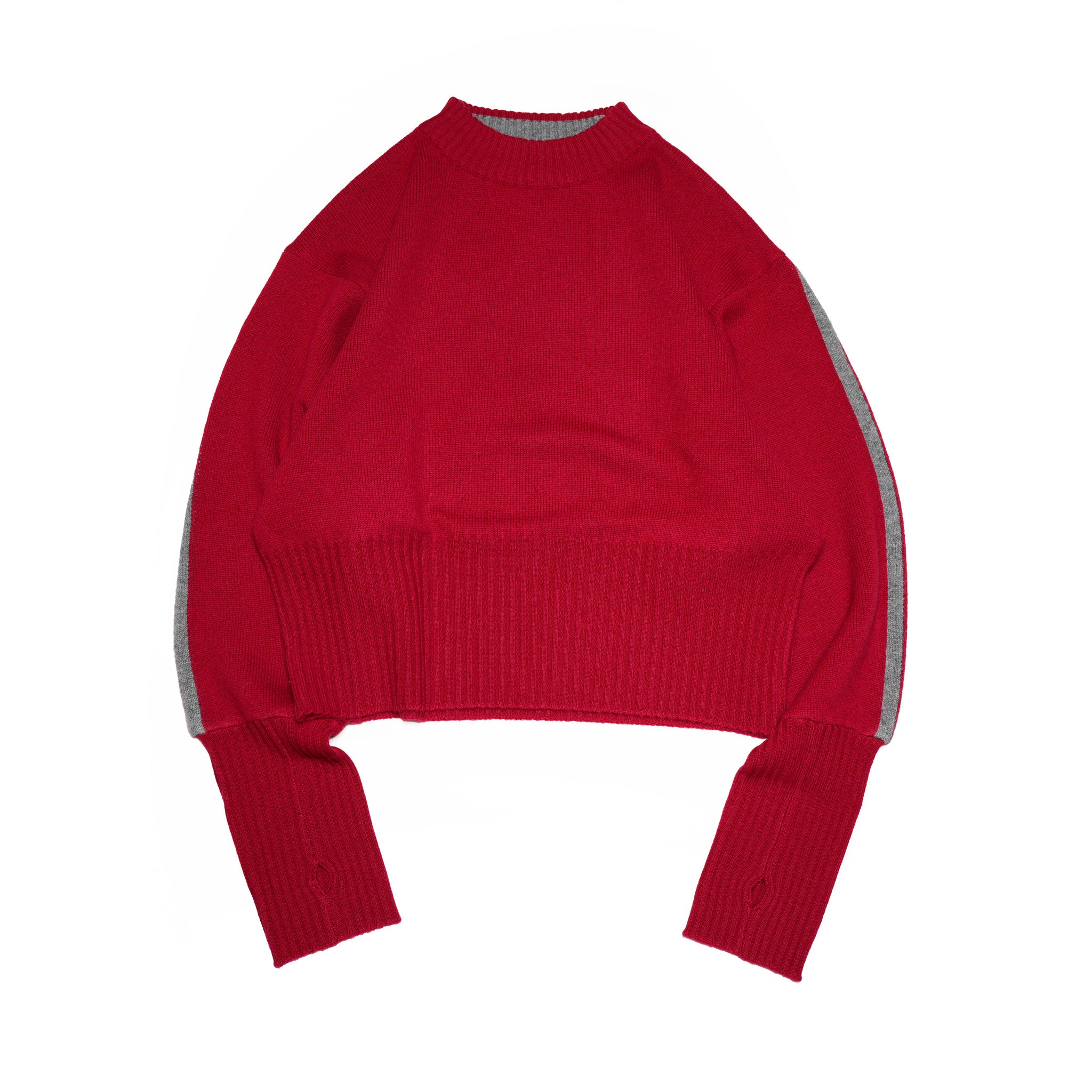 Sleeve line knit – Red | WHYTO