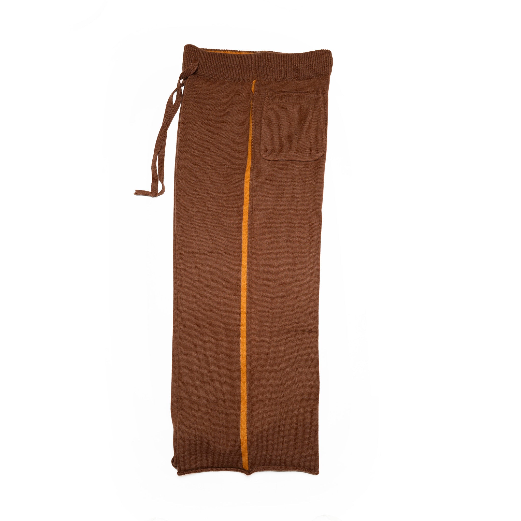 WHT24FKN4029 | side line knit pants – Brown | WHYTO