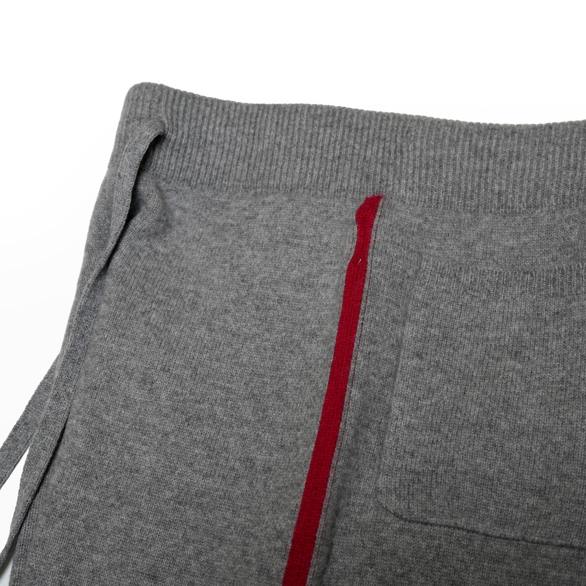 Side line knit pants – Moku Gray | WHYTO