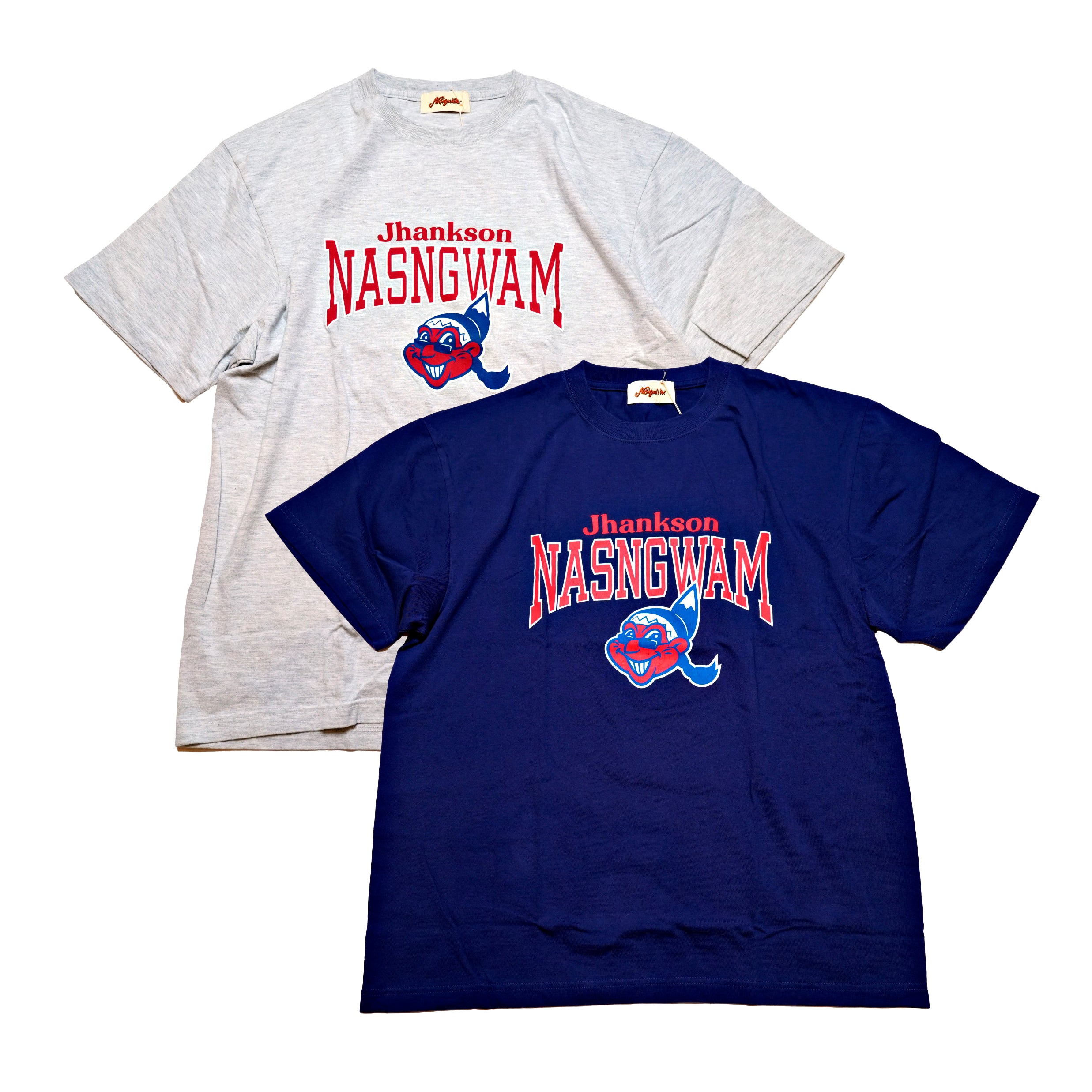 JC2484907 | Nasngwam.×Jhanksn PARK TEE | Color:Navy / Ash Gray【NASNGWAM_ナスングワム】【ネコポス選択可能】