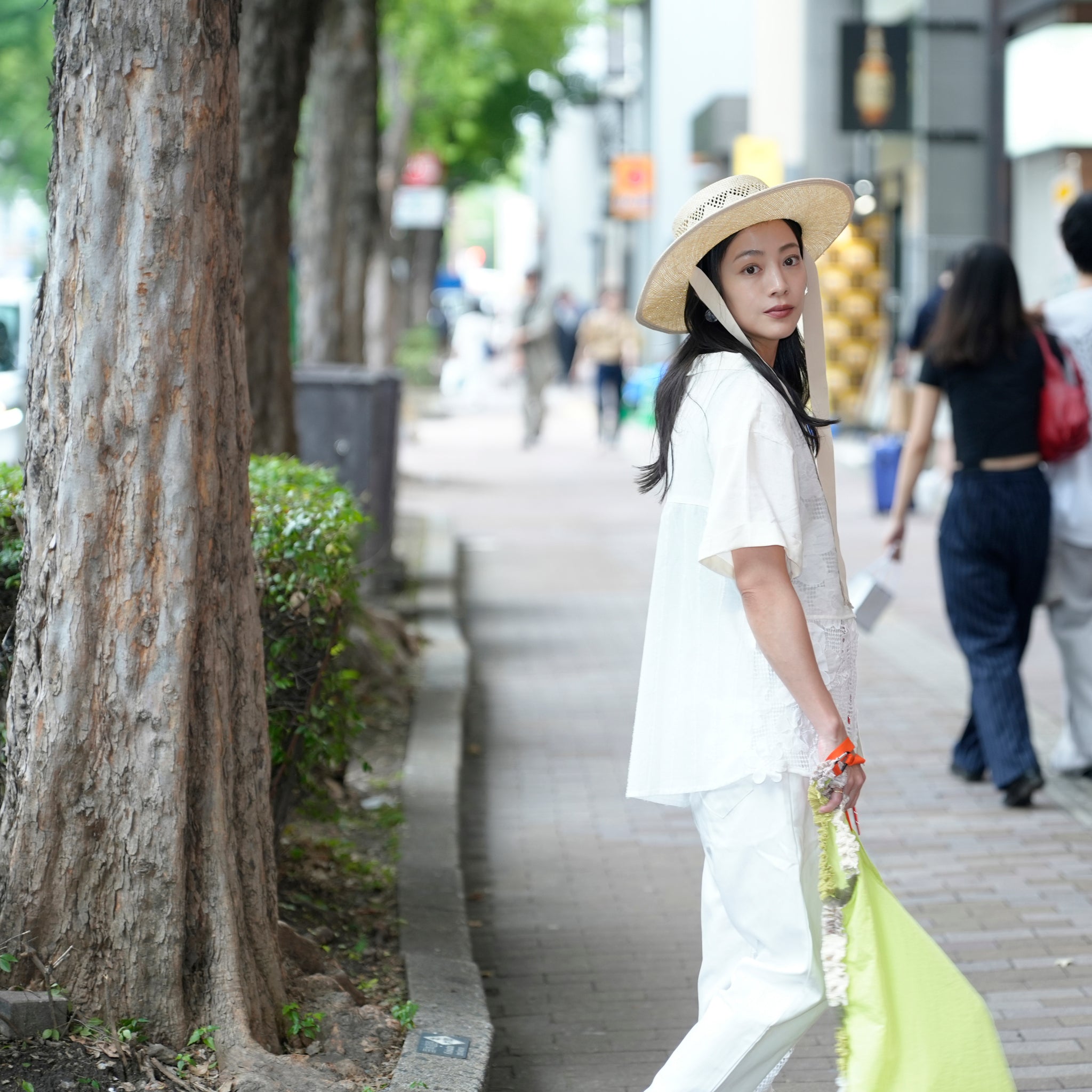 BSD25SS-17_White | Flower Lace Relax Pants | Color:White【BEDSIDEDRAMA_ベッドサイドドラマ】【archive】