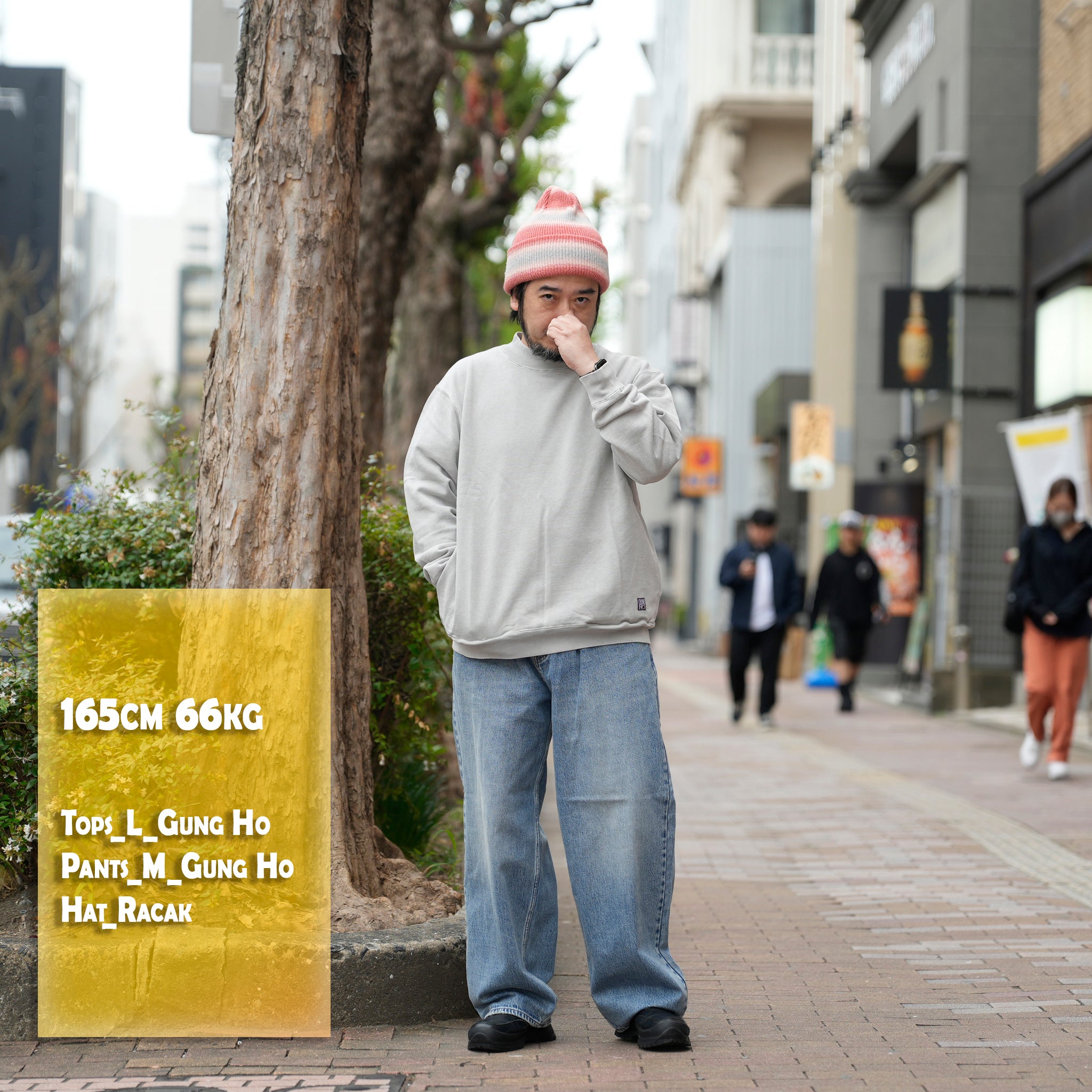 SWEAT HI-NECK | Color_Grey | No_gh5f006_grey【GUNG HO_ガンホー】