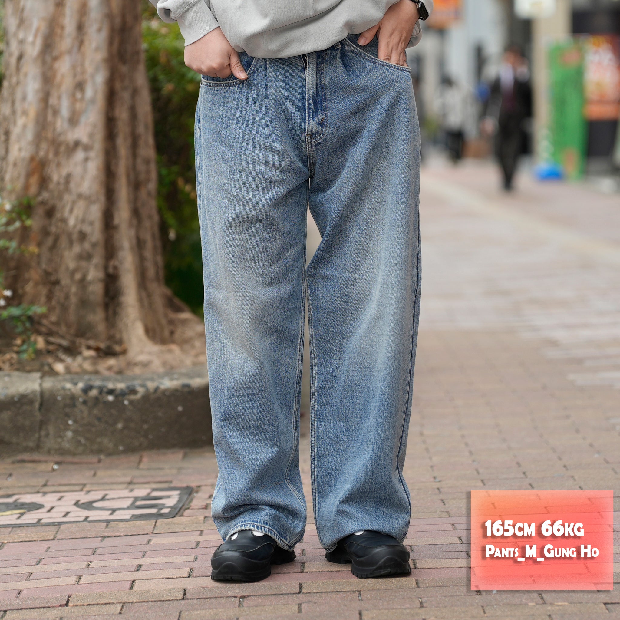 DENIM BAGGY PANTS | Color_#15 BlueStone | No_gh5s013d_#15 bluestone【GUNG HO_ガンホー】