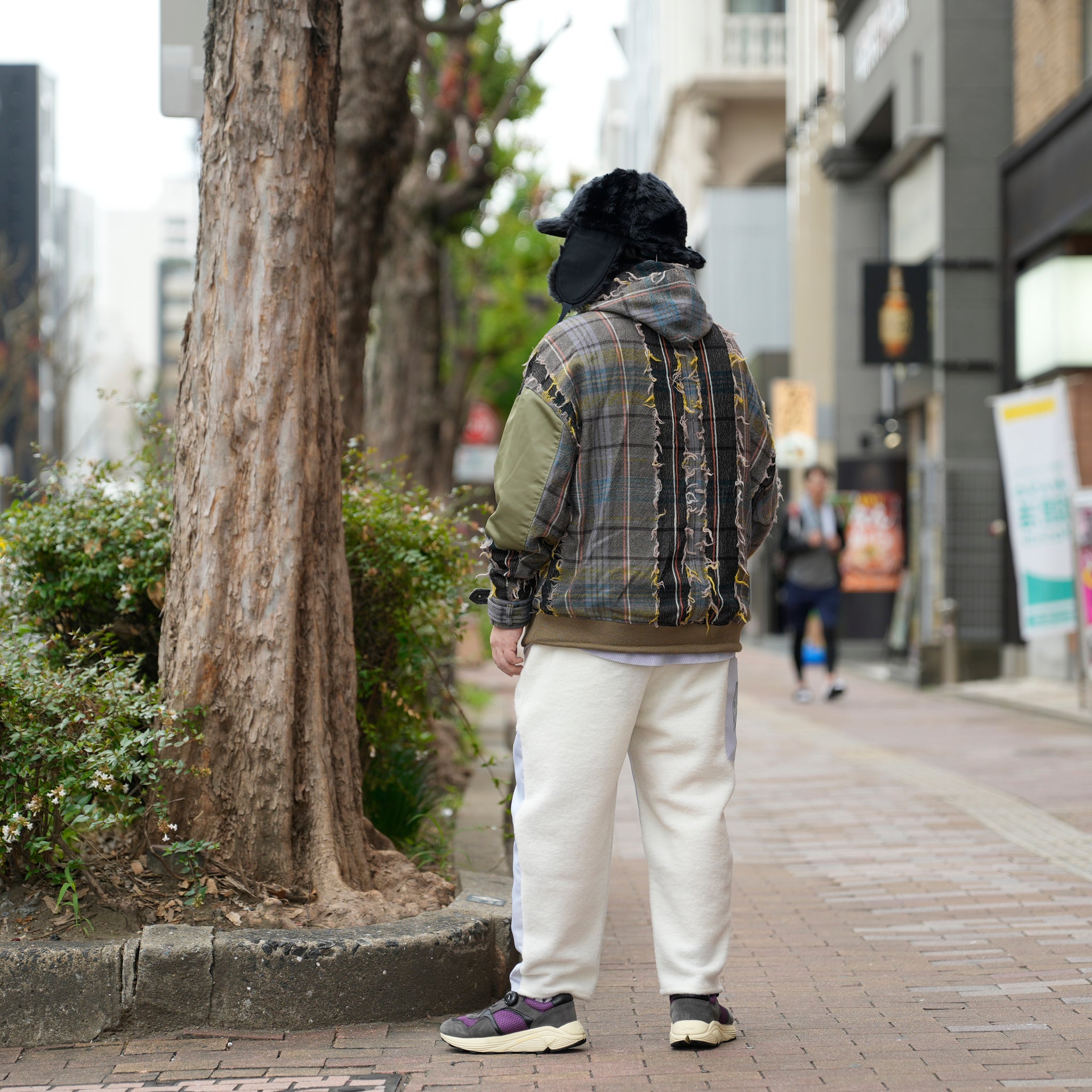 FRINGE WOOL MIX HOODED BLOUSON | Color_Beige | No_sf25aw-02_beige【STOF_ストフ】
