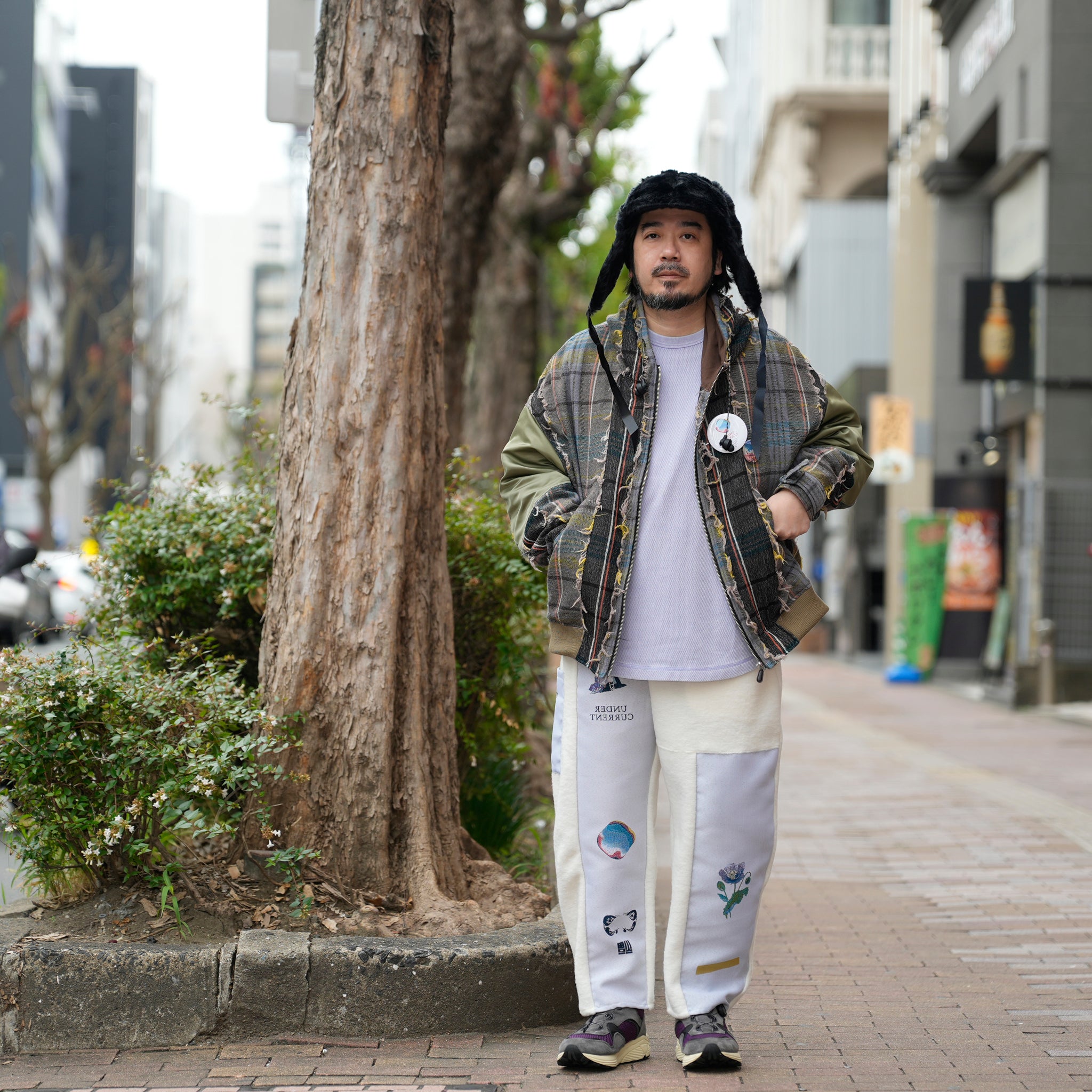 FLAGMENTS MIX DAYOFF PANT | Color_White | No_sf25aw-18_white【STOF_ストフ】