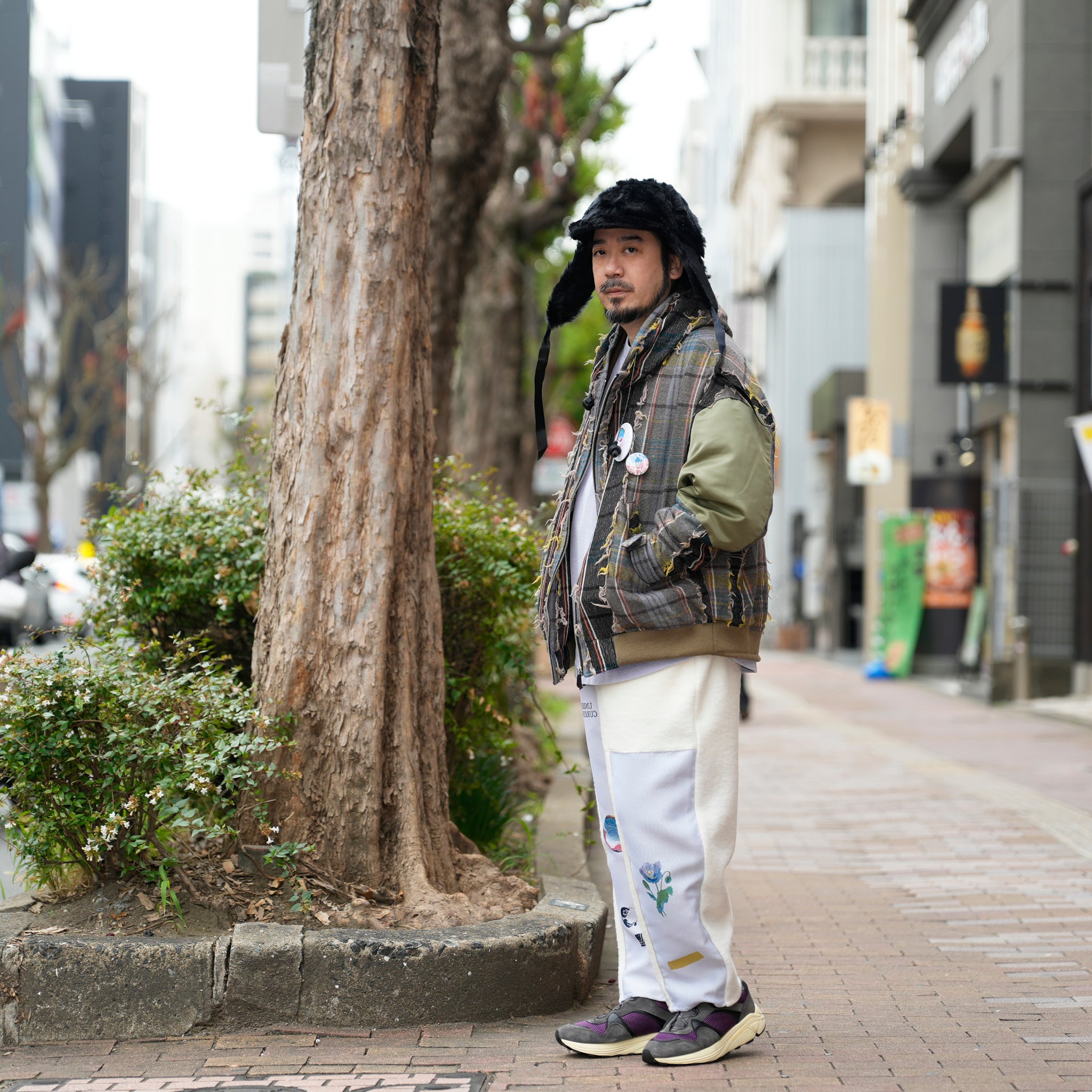 FLAGMENTS MIX DAYOFF PANT | Color_White | No_sf25aw-18_white【STOF_ストフ】