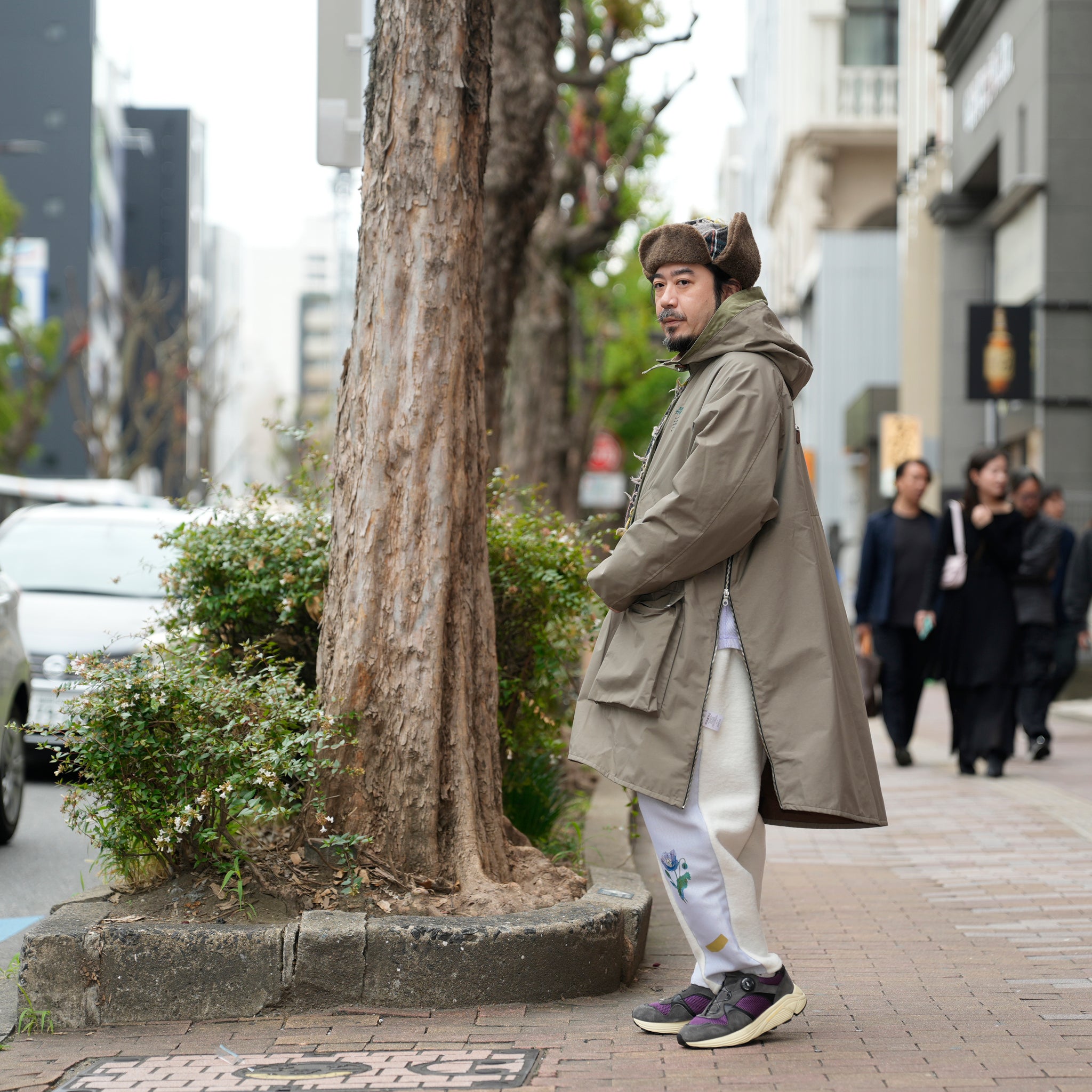 FRINGE WOOL MIX PULLOVER COAT | Color_Khaki | No_sf25aw-01_khaki【STOF_ストフ】