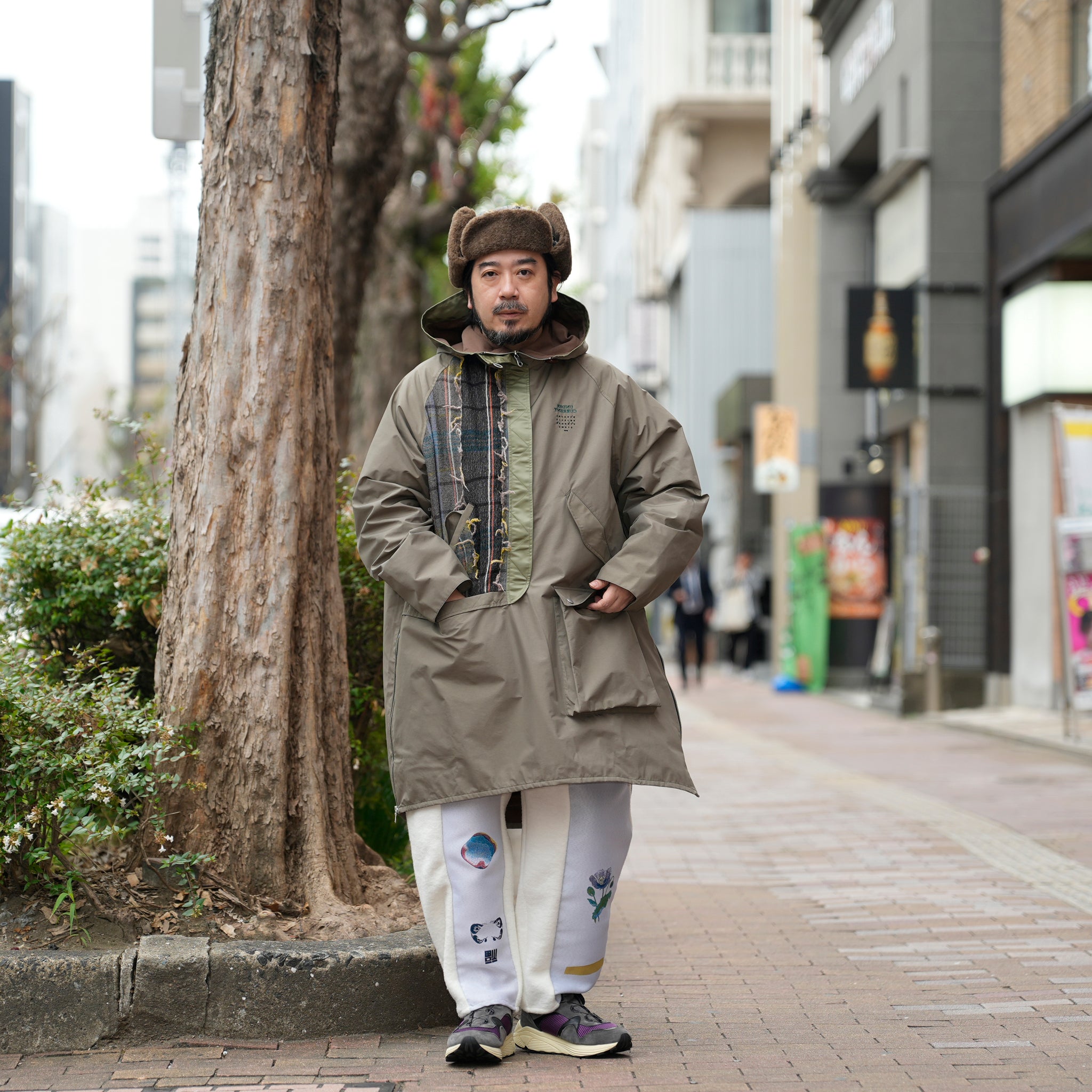 FRINGE WOOL MIX PULLOVER COAT | Color_Khaki | No_sf25aw-01_khaki【STOF_ストフ】
