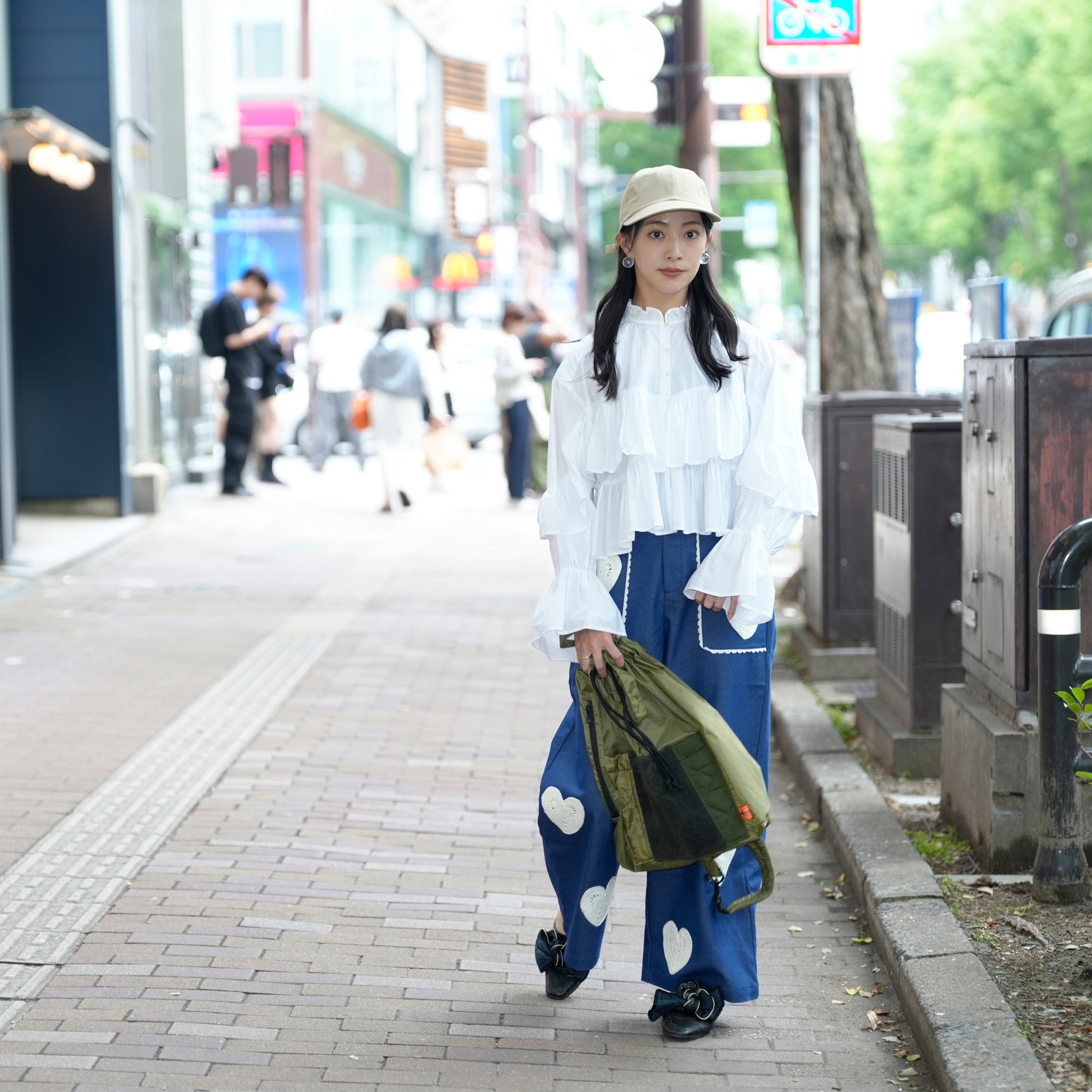 31SJ01TR221DEN_Denim | Heart to Heart Trousers | Color:Denim【SISTER JANE_シスタージェーン】【archive】