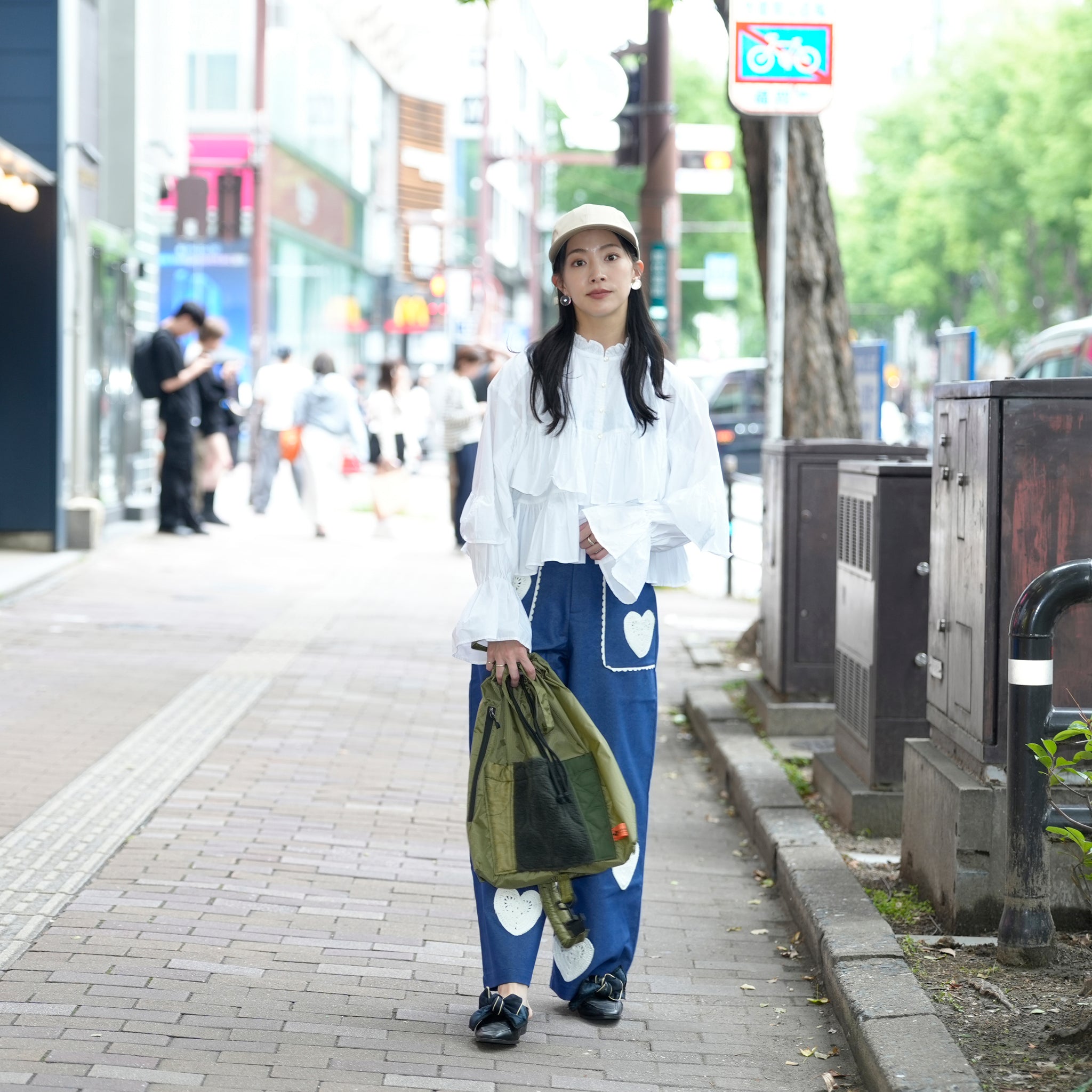 31SJ01TR221DEN_Denim | Heart to Heart Trousers | Color:Denim【SISTER JANE_シスタージェーン】【archive】