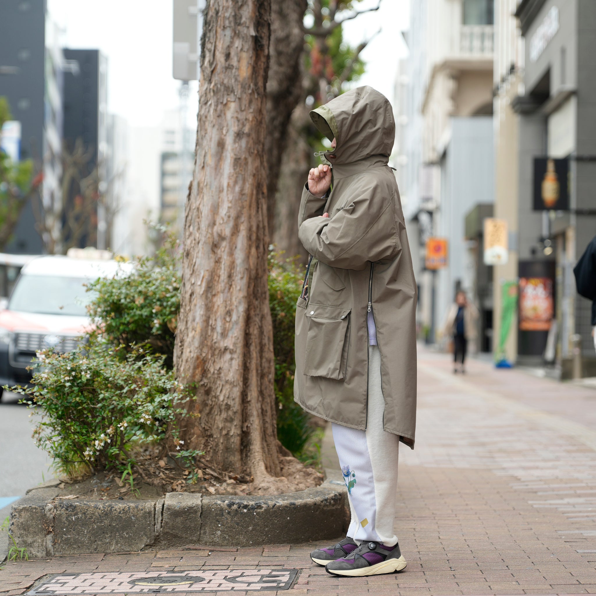 FRINGE WOOL MIX PULLOVER COAT | Color_Khaki | No_sf25aw-01_khaki【STOF_ストフ】