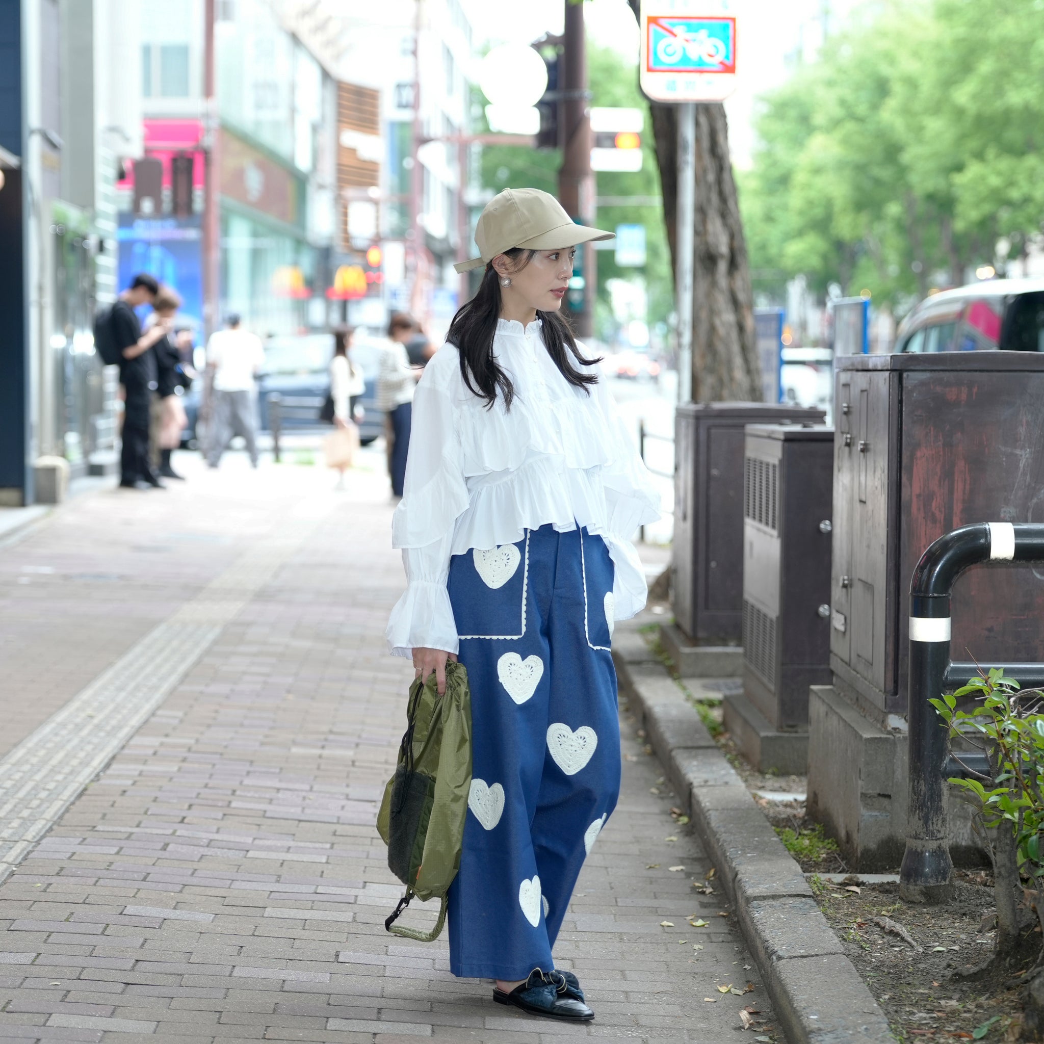 31SJ01TR221DEN_Denim | Heart to Heart Trousers | Color:Denim【SISTER JANE_シスタージェーン】【archive】