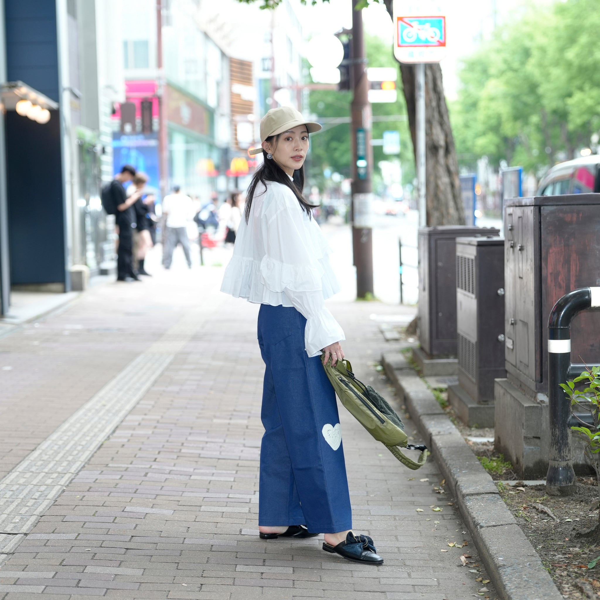 31SJ01TR221DEN_Denim | Heart to Heart Trousers | Color:Denim【SISTER JANE_シスタージェーン】【archive】