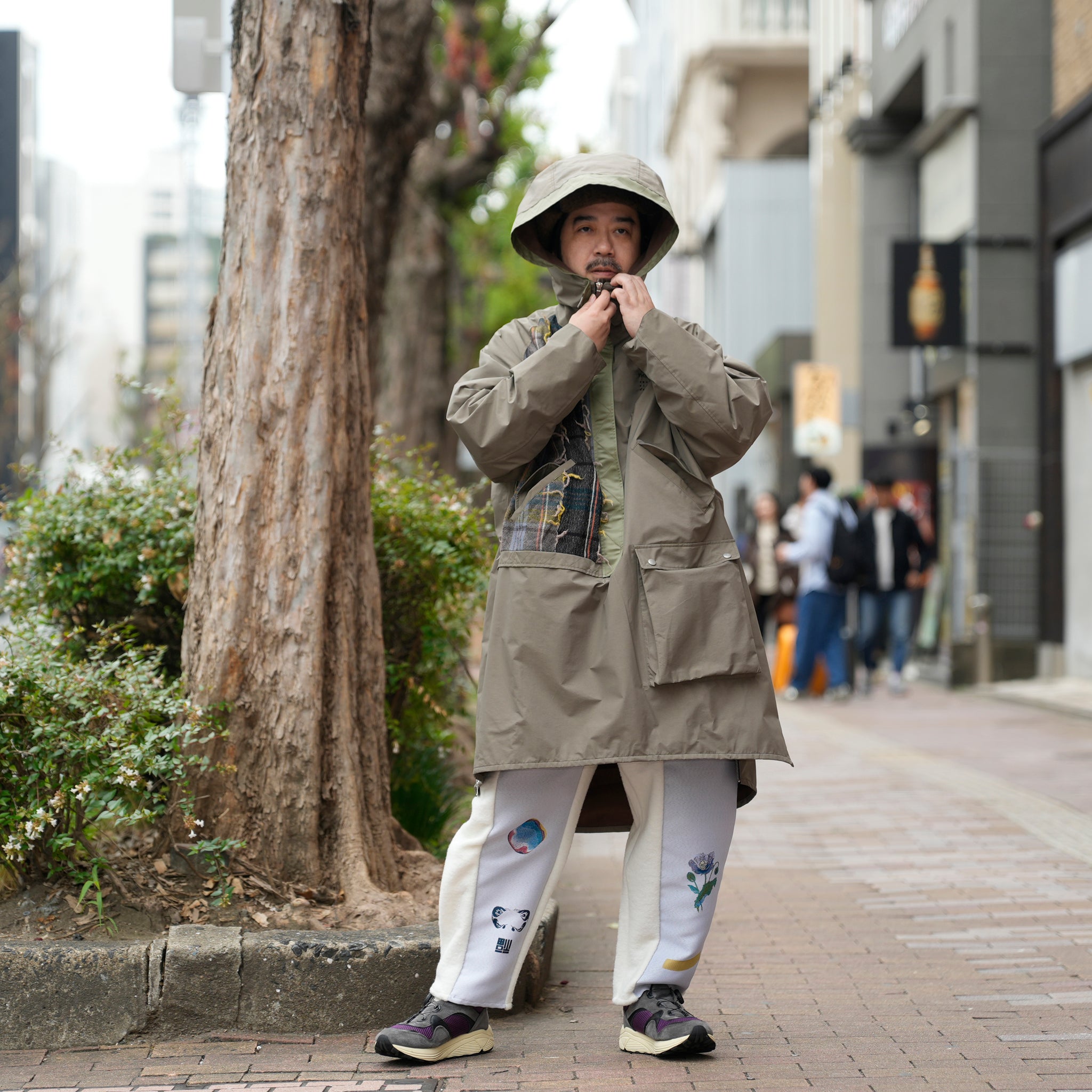FRINGE WOOL MIX PULLOVER COAT | Color_Khaki | No_sf25aw-01_khaki【STOF_ストフ】