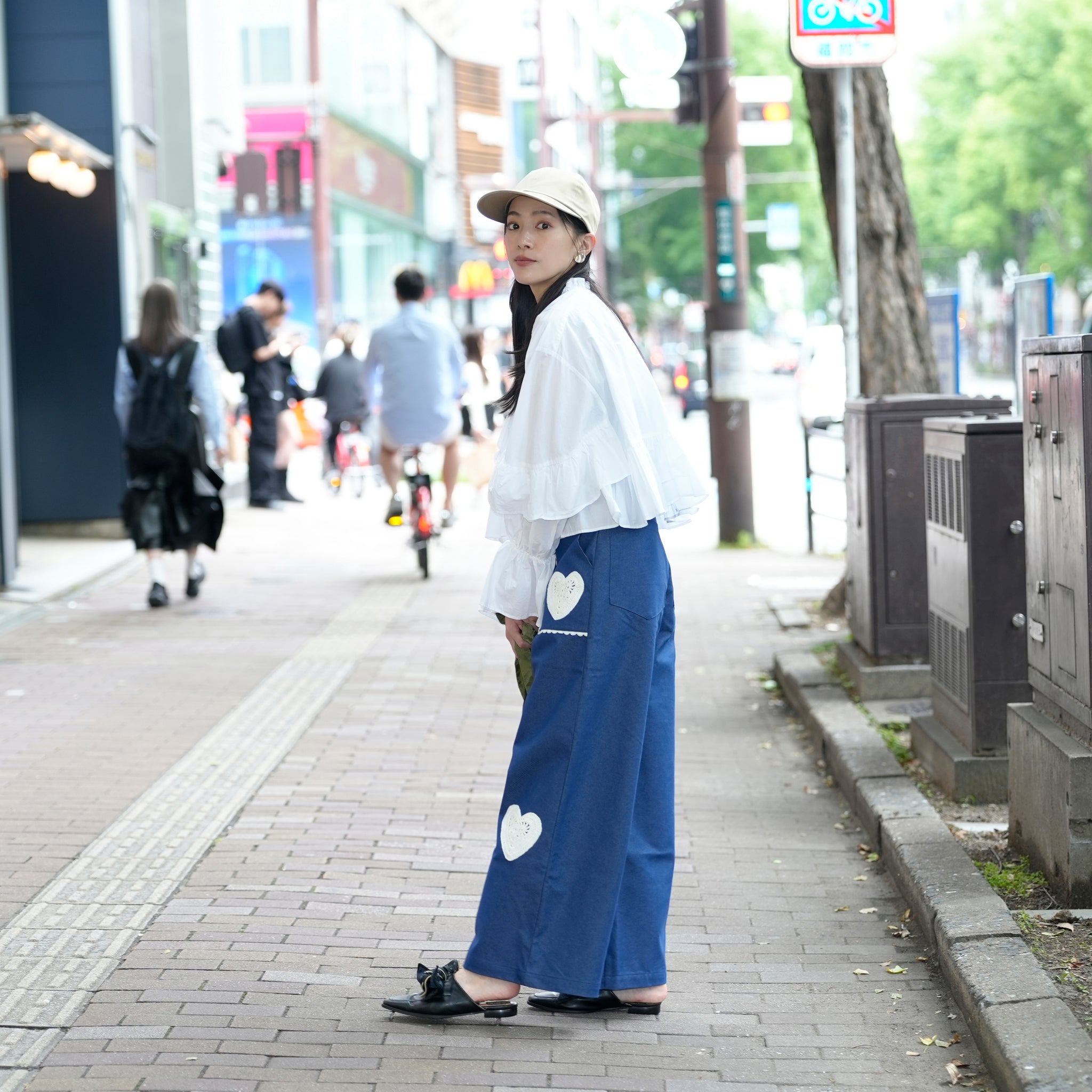 31SJ01TR221DEN_Denim | Heart to Heart Trousers | Color:Denim【SISTER JANE_シスタージェーン】【archive】