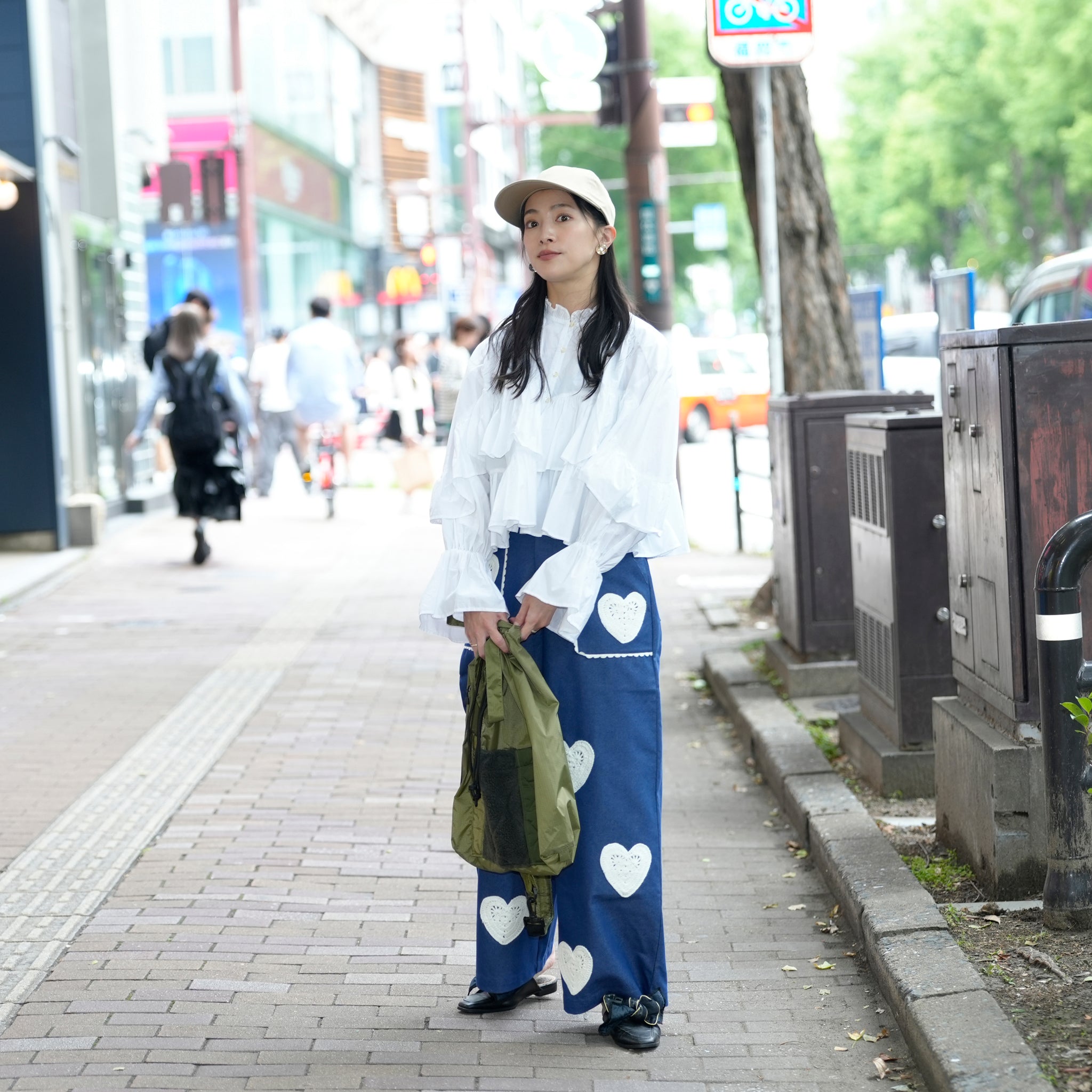 31SJ01TR221DEN_Denim | Heart to Heart Trousers | Color:Denim【SISTER JANE_シスタージェーン】【archive】